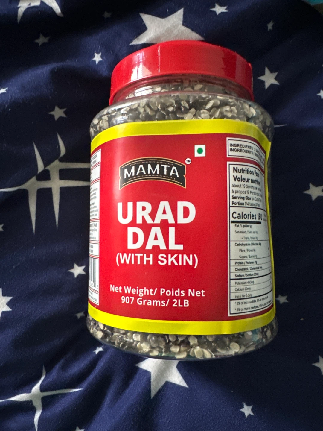 Mamta Urad Dal (With Skin) - 907 Grams / 2LB
