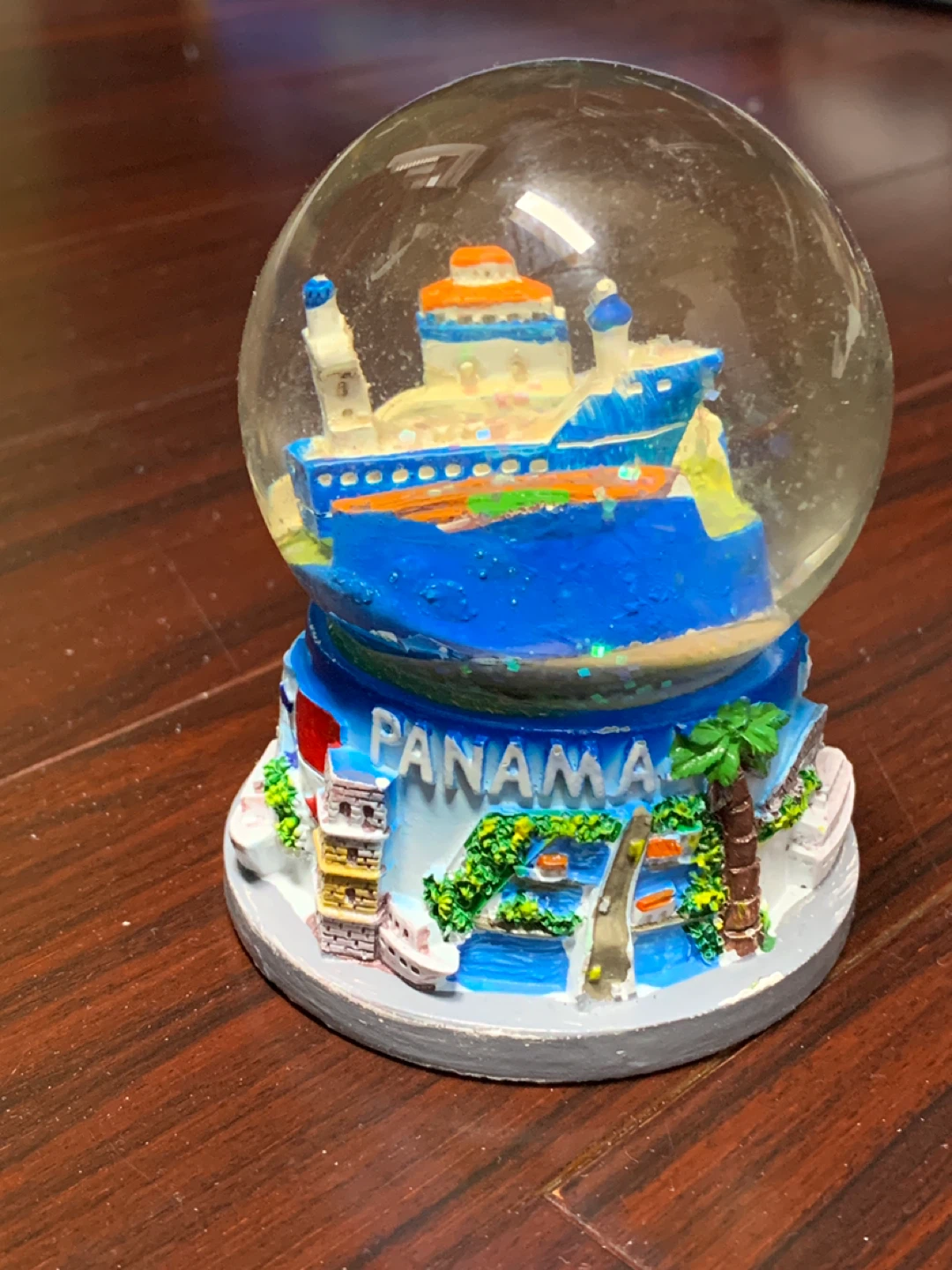 Panama Cruise Ship Snow Globe