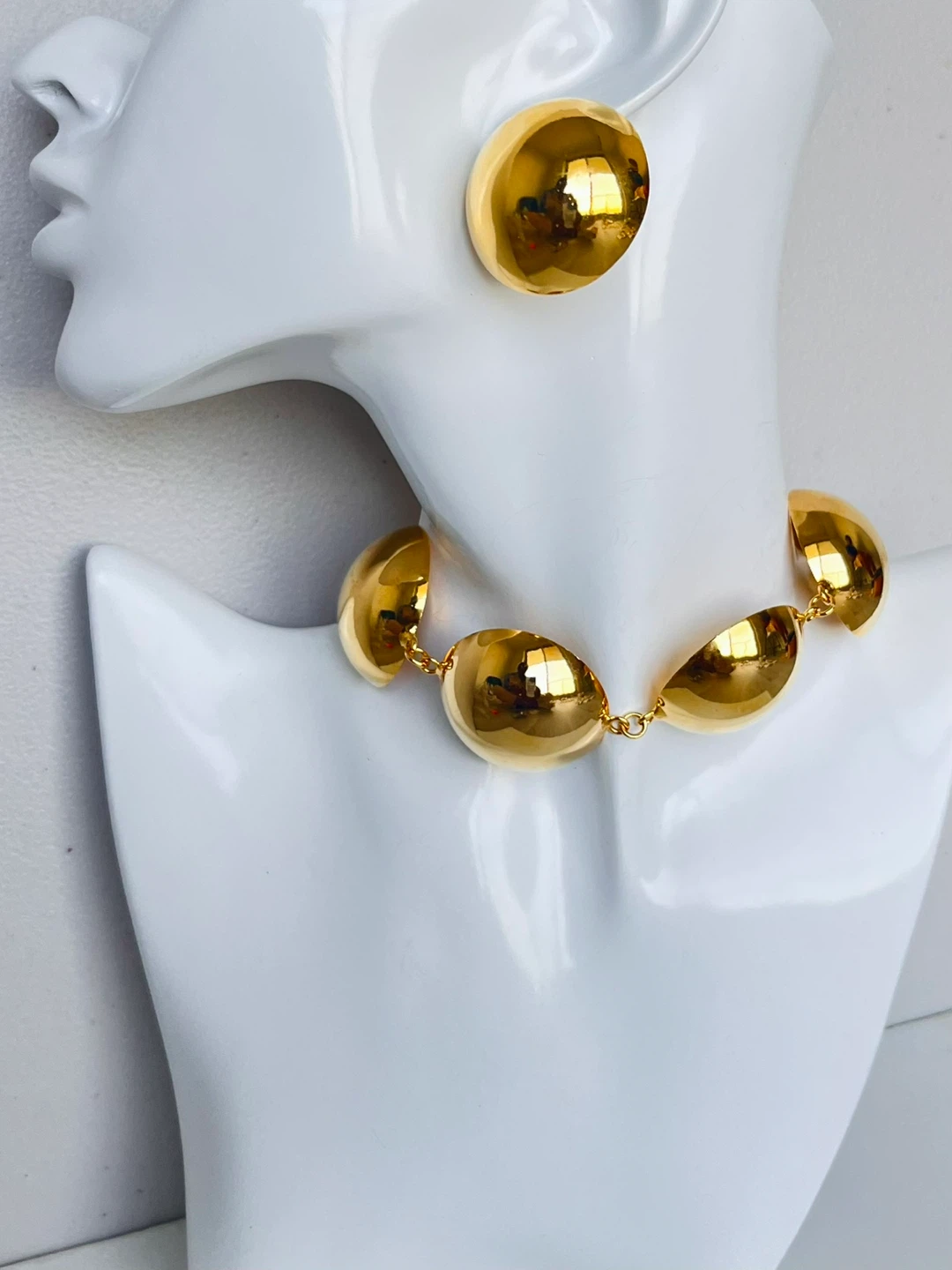 Gold Tone Statement Necklace