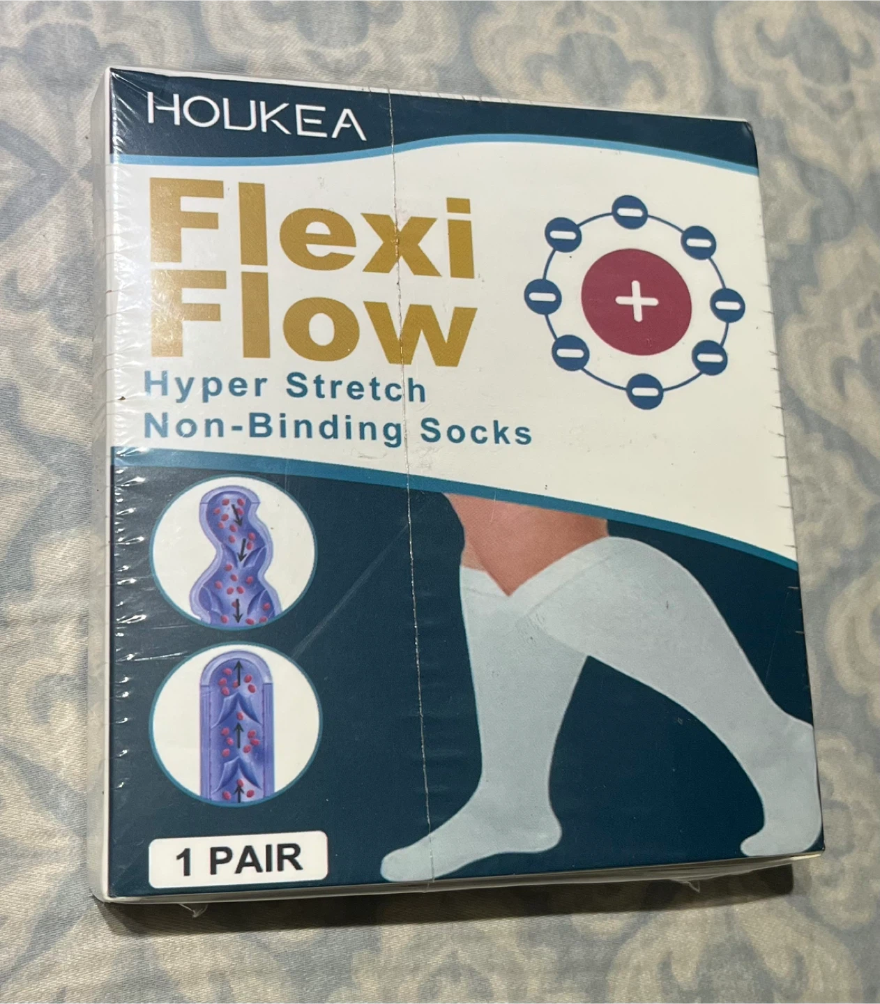 HOUKEA Flexi Flow Hyper Stretch Non-Binding Socks - Free Size