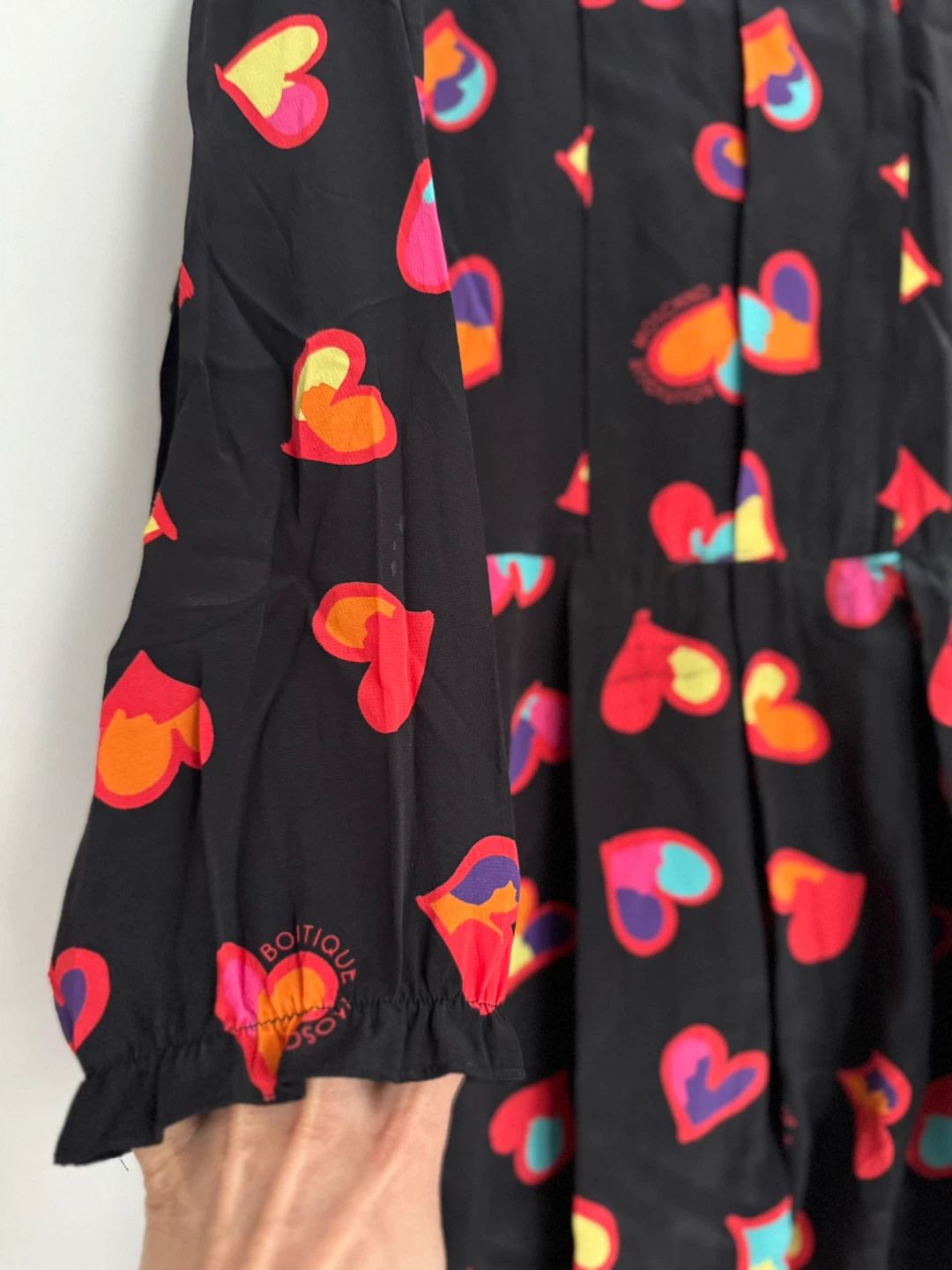 Boutique Moschino Black Heart Print Dress - photo 4