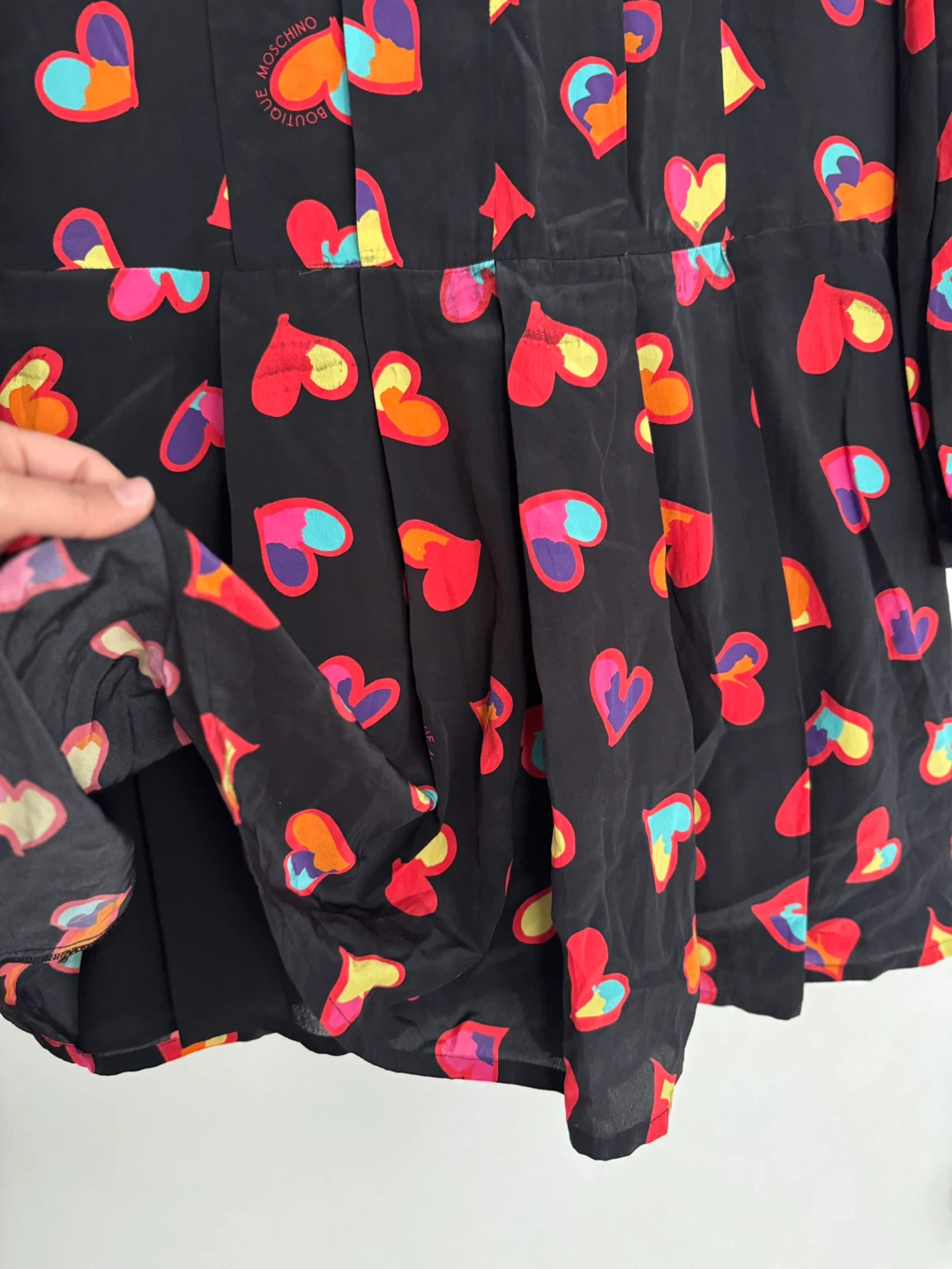 Boutique Moschino Black Heart Print Dress - photo 3