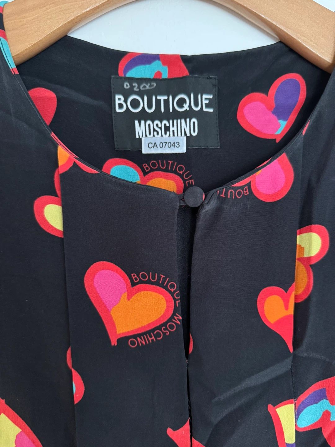Boutique Moschino Black Heart Print Dress - photo 2