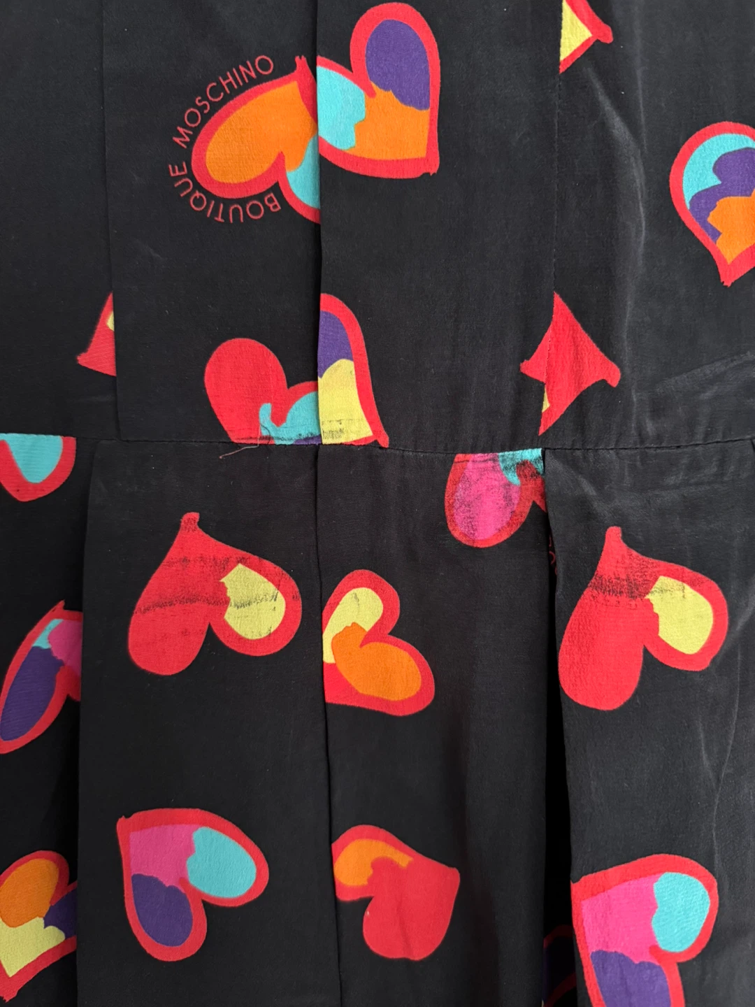 Boutique Moschino Black Heart Print Dress - photo 5