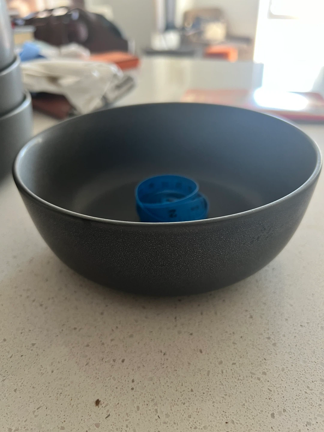 Set of 6 Dark Gray Crate and Barrel Bowls