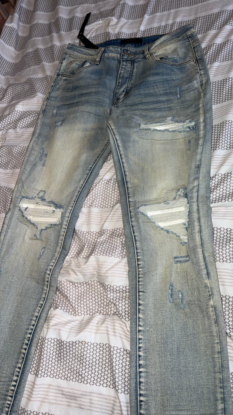 AMIRI Distressed Blue Jeans - photo 2