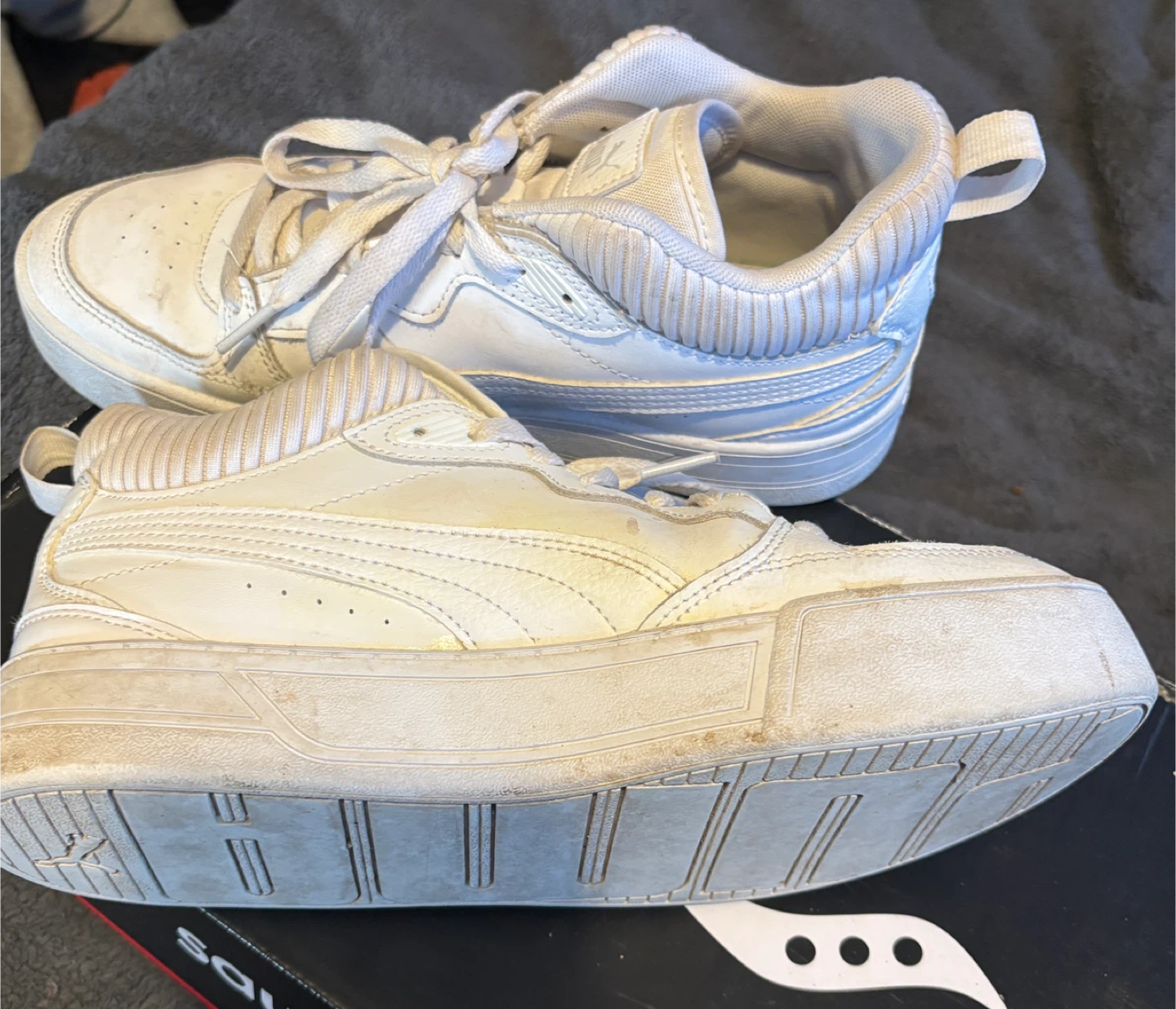 Puma White Lace-Up Sneakers - Women's Size 9 - photo 4