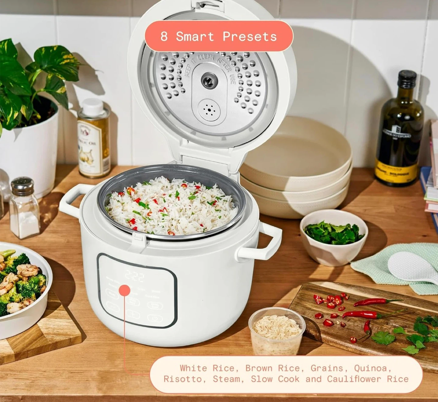 Multi-Function Rice Cooker with 8 Smart Presets - photo 5