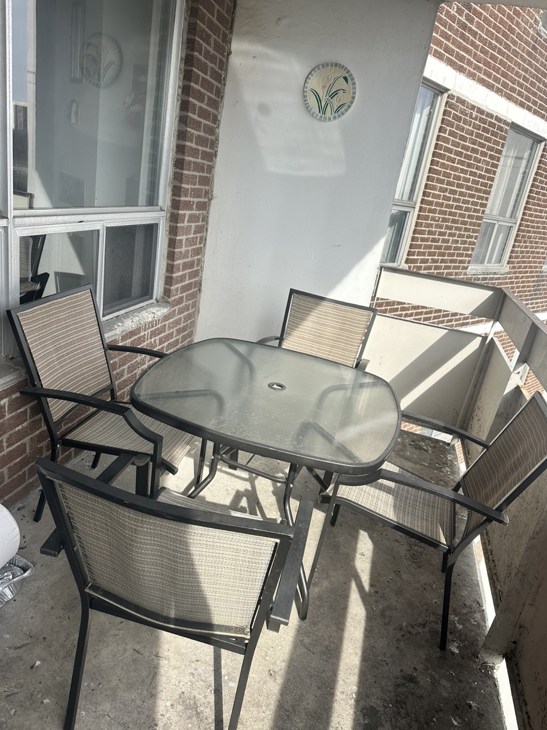 Glass Top Patio Dining Set