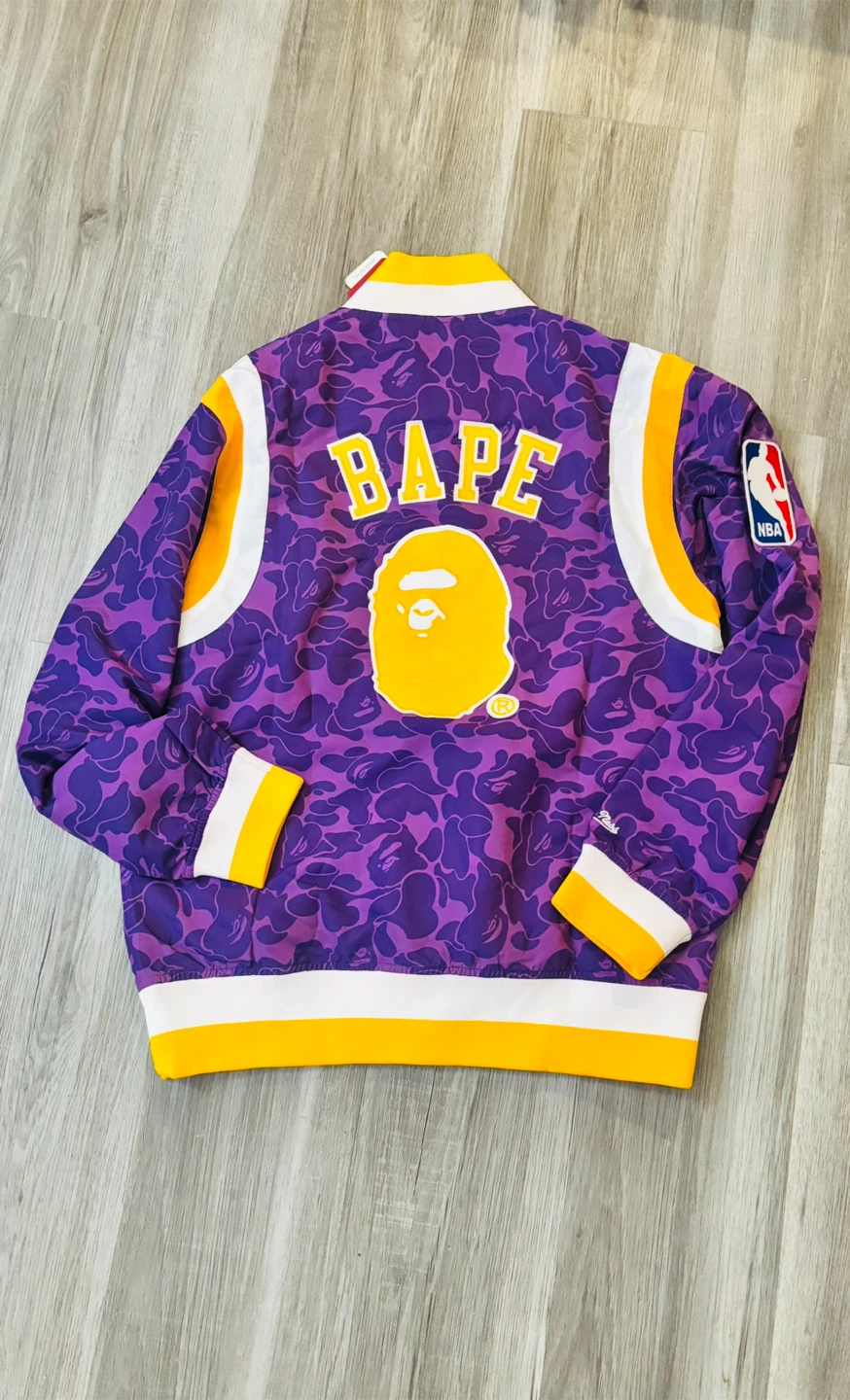 BAPE x NBA Los Angeles Lakers Varsity Jacket - photo 2