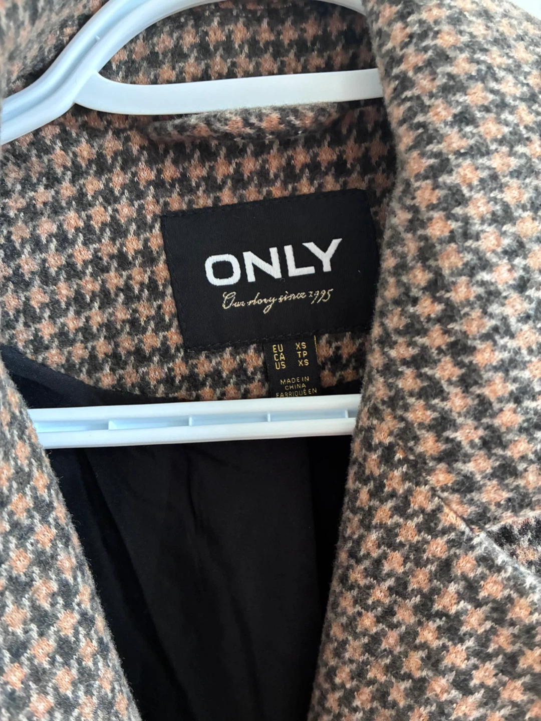 ONLY houndstooth wool blend coat XS - photo 2
