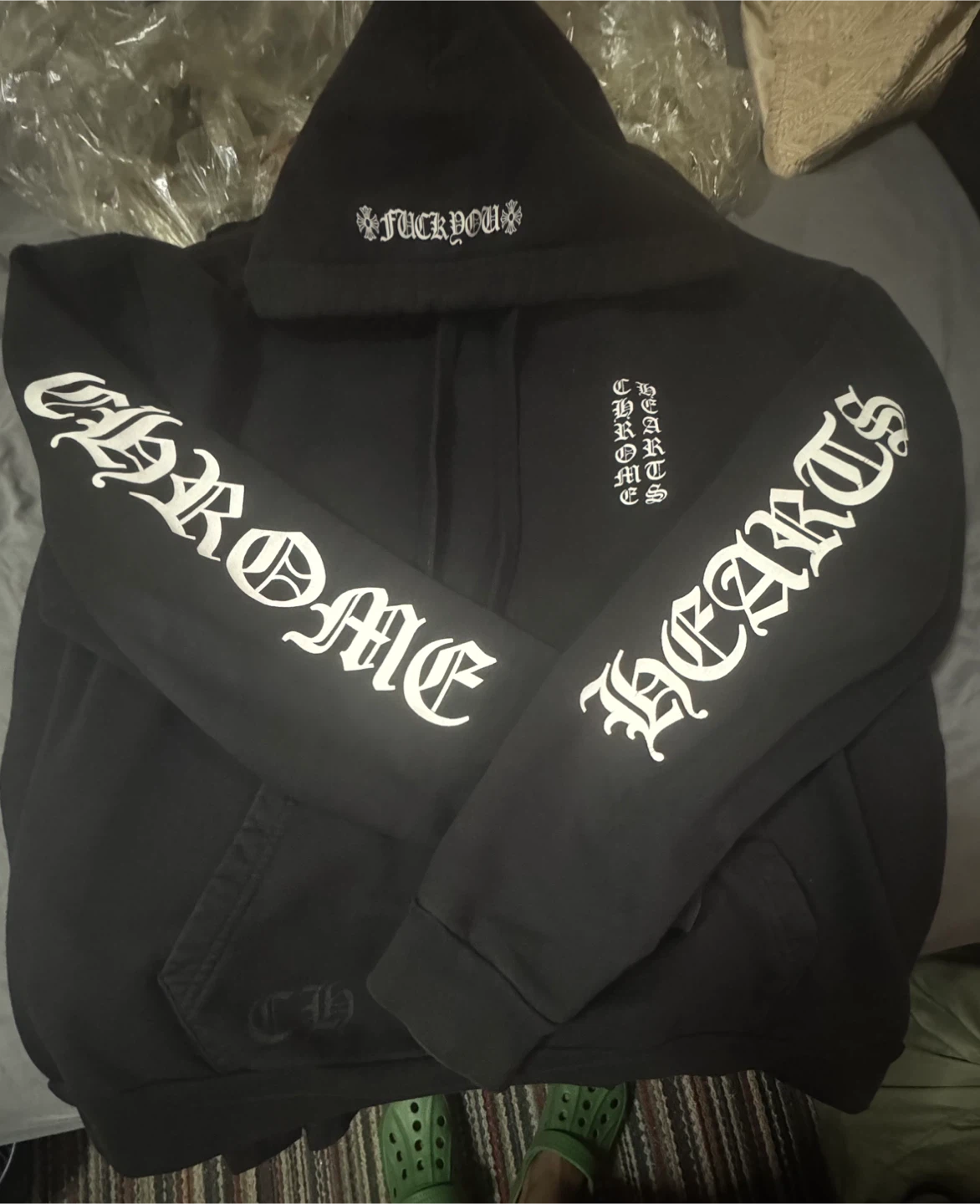 Chrome Hearts Vertical Logo Hoodie - photo 2