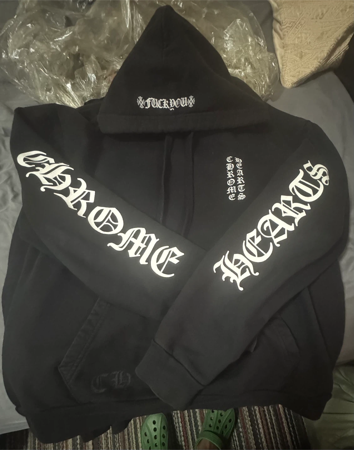 Chrome Hearts Vertical Logo Hoodie - photo 3