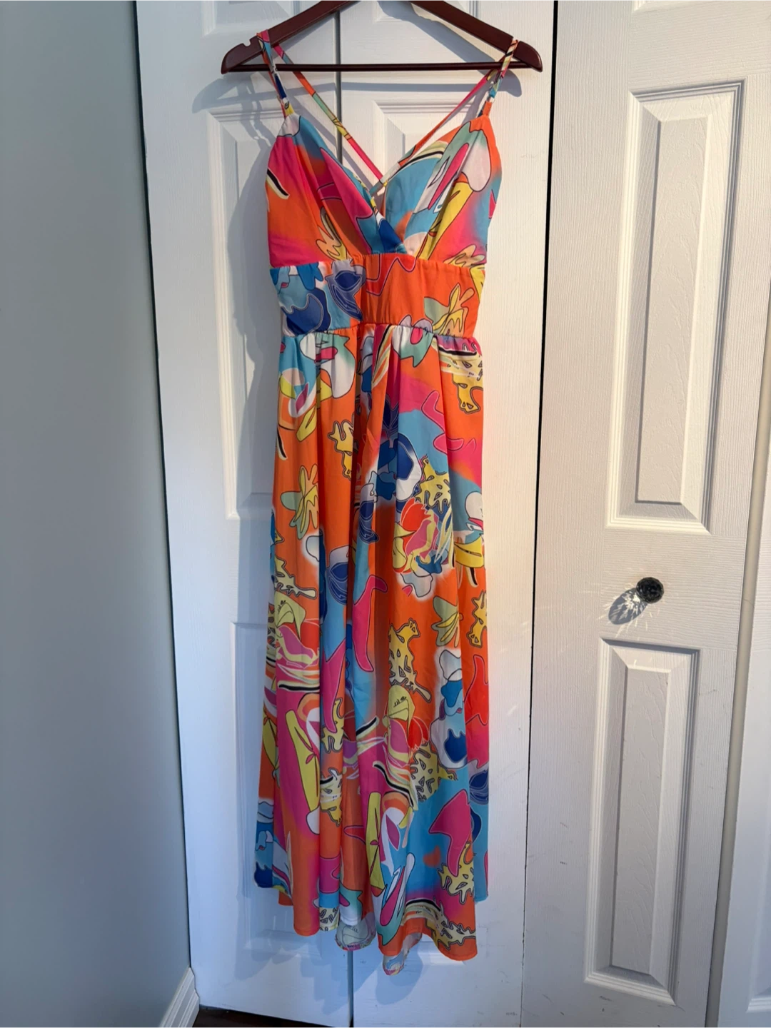 New Imperial Maxi Dress - Orange Abstract Print - photo 2