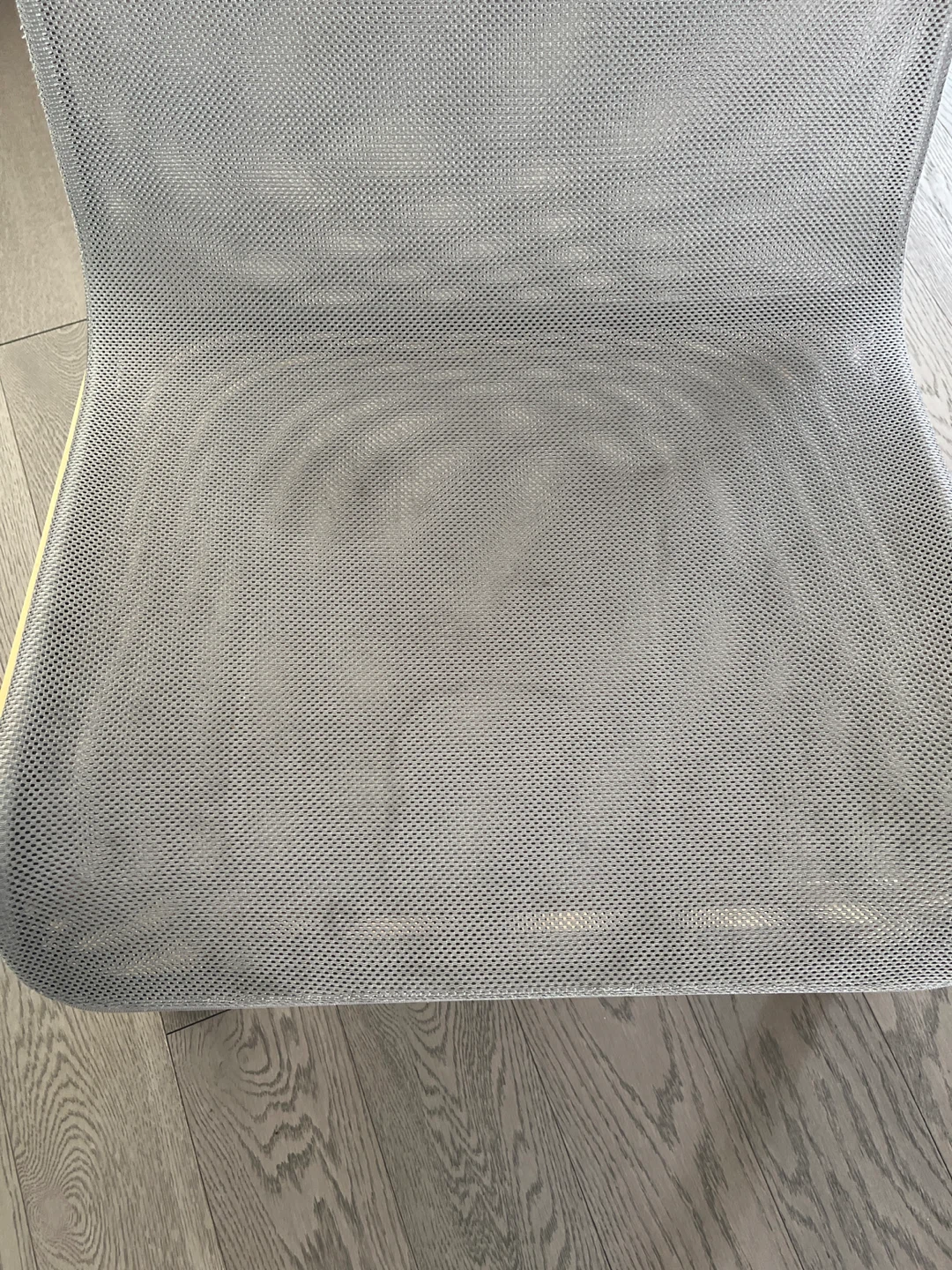 Ikea Modern Grey Mesh Chair with Wooden Frame - photo 3
