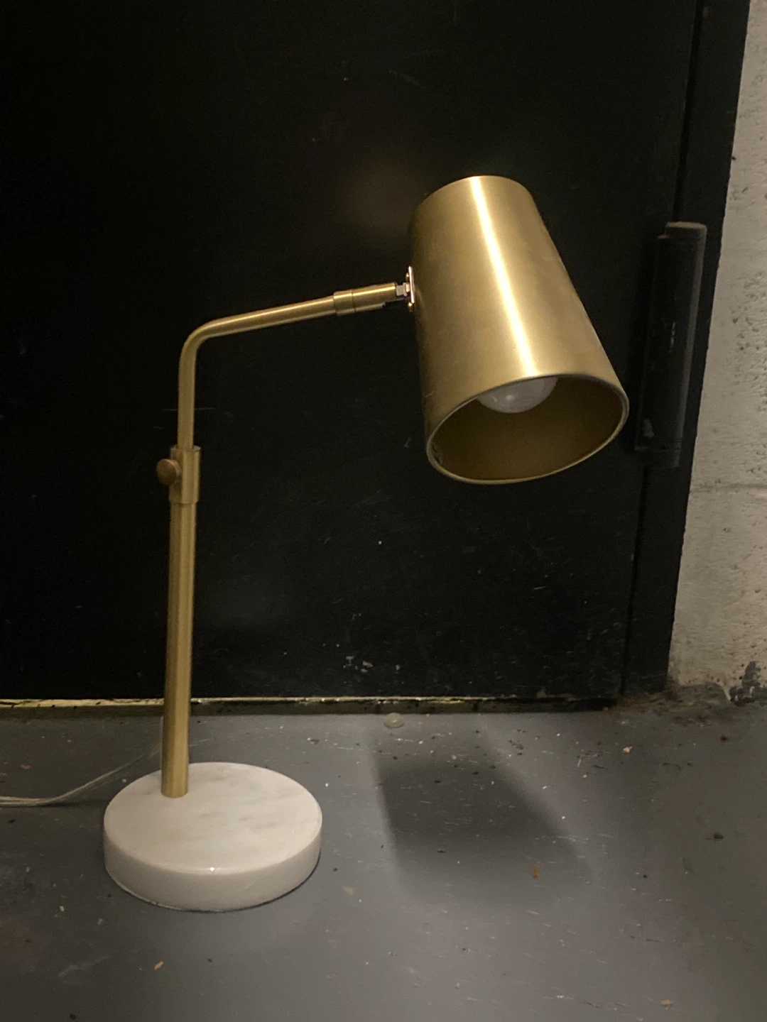 Adjustable Brass Desk Lamp with Marble Base