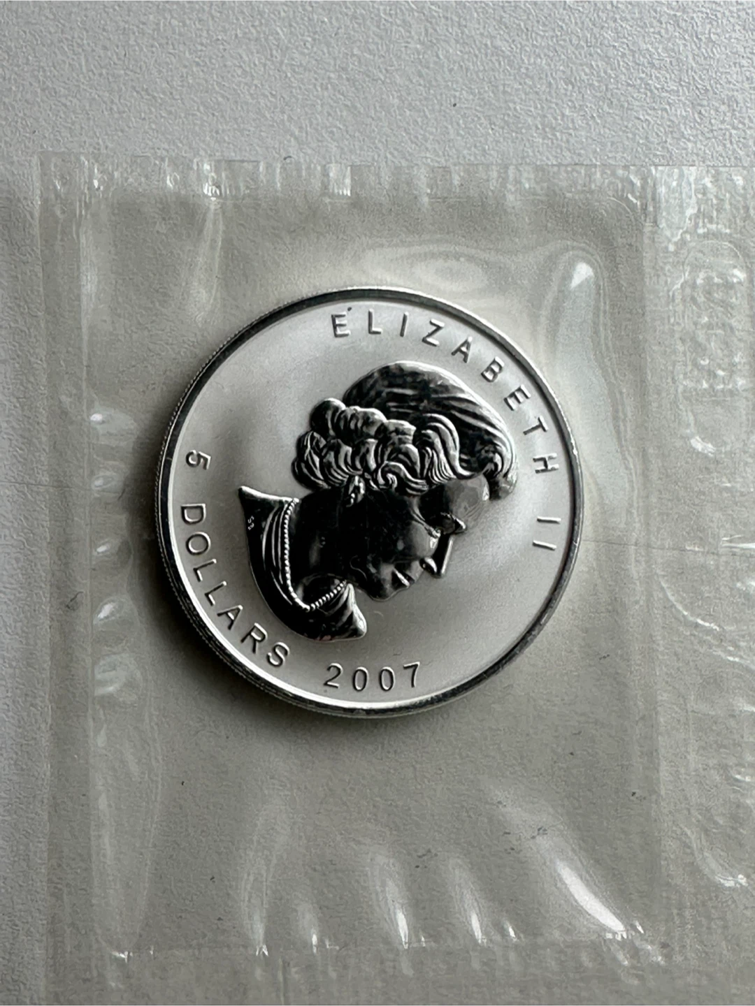 $5 2007 silver maple leaf coin - photo 2