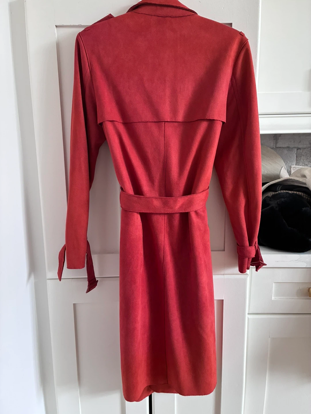 Red Trench Coat - Size Medium - photo 2