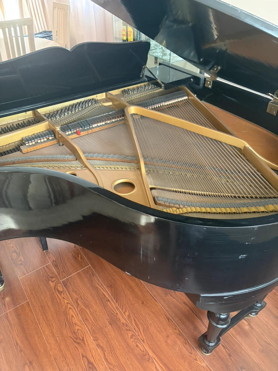 Black Grand Piano with Bench - photo 3