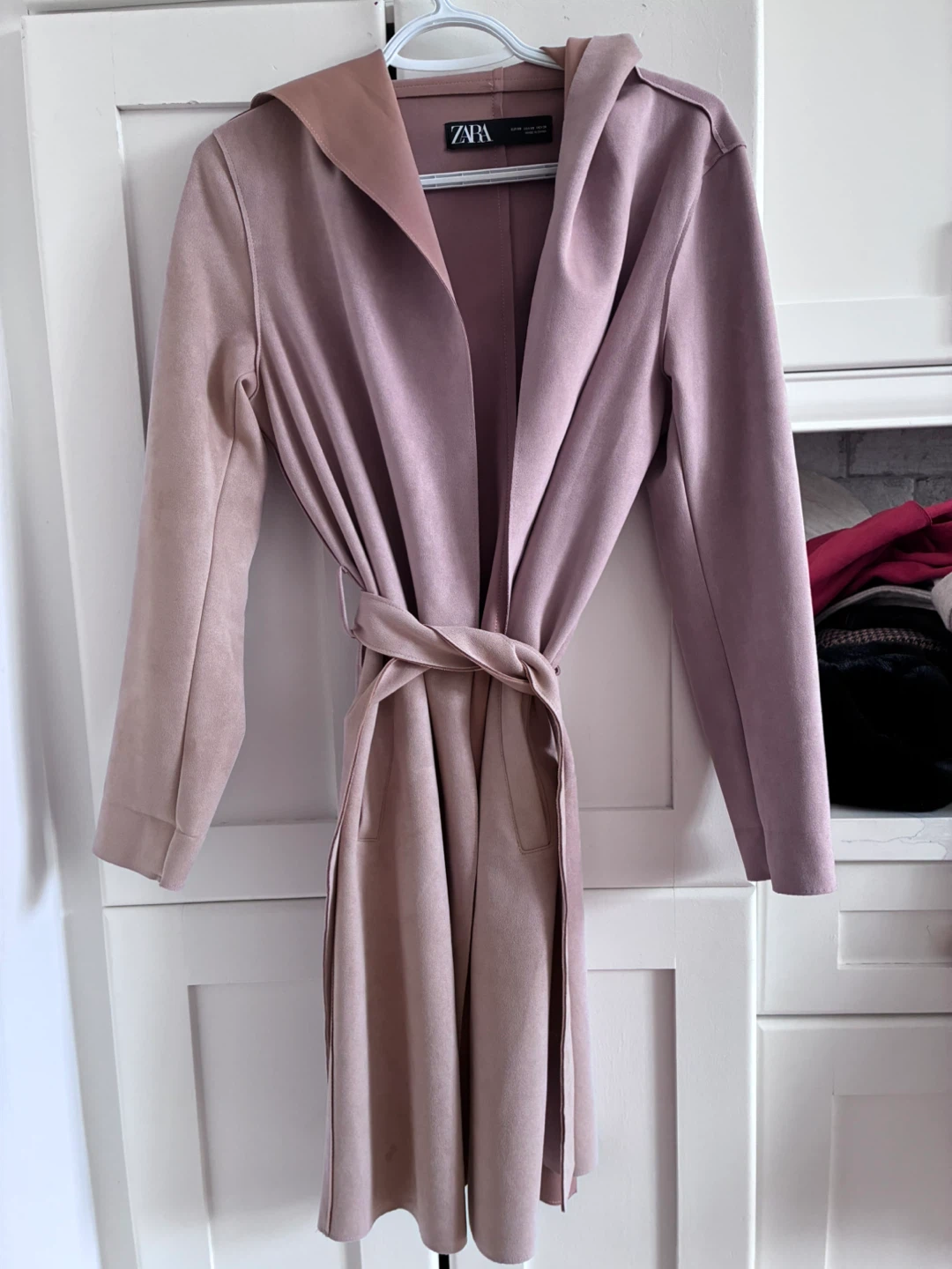 ZARA Hooded Belted Coat - Size XS