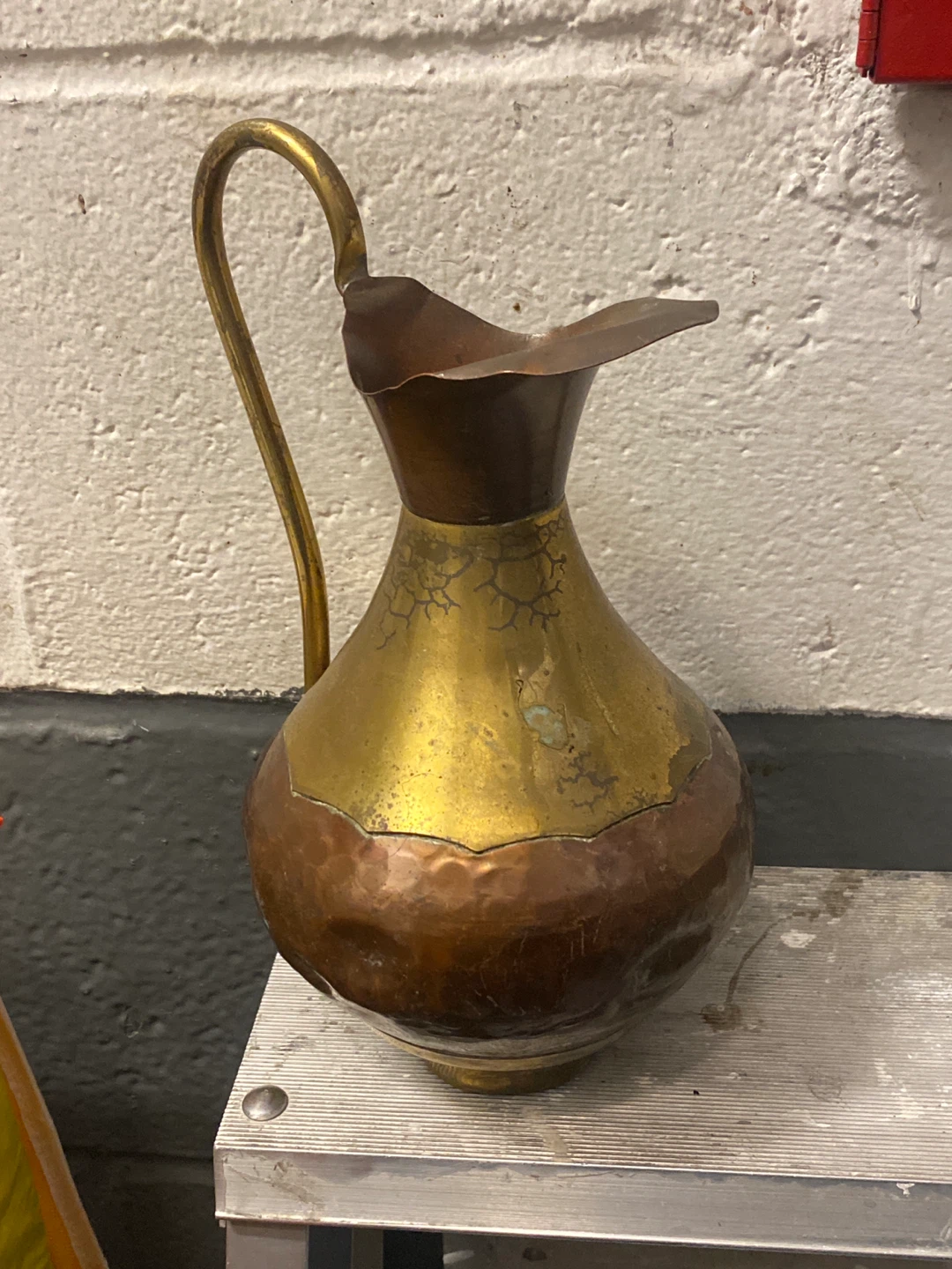 Vintage Brass and Copper Pitcher