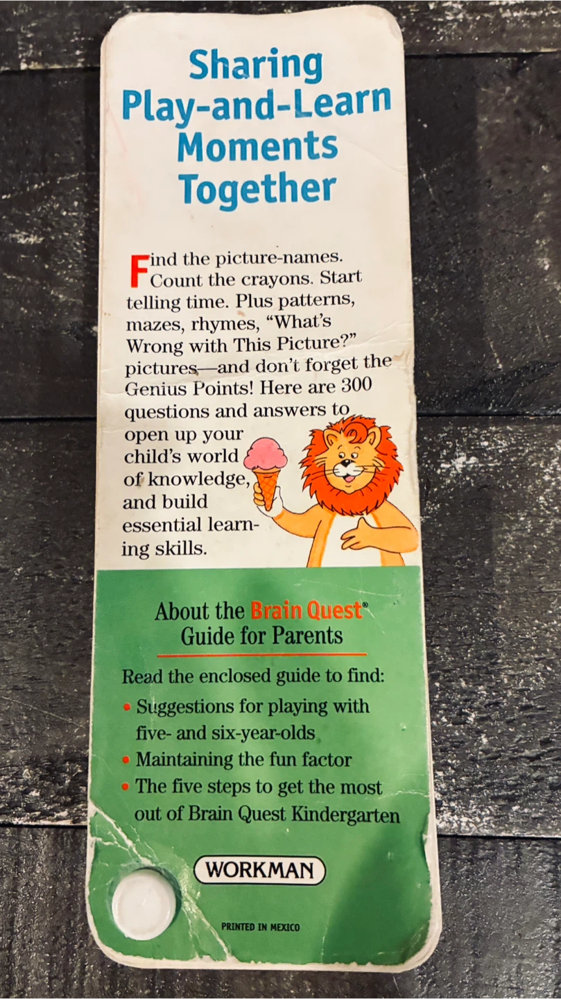 Educational kids ages 5-6 “Brain Quest”