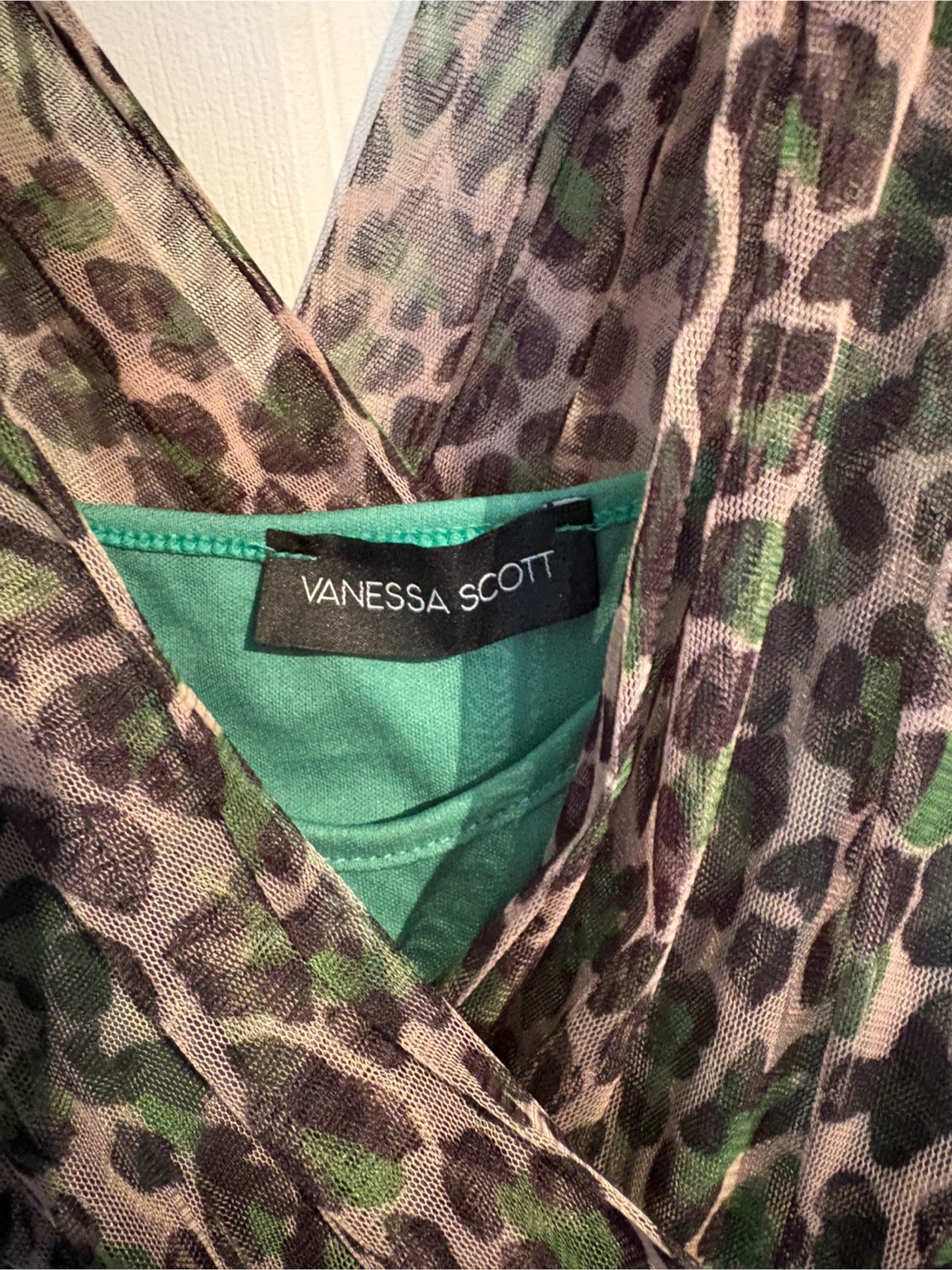 Vanessa Scott Leopard Print Sheer Top - photo 2