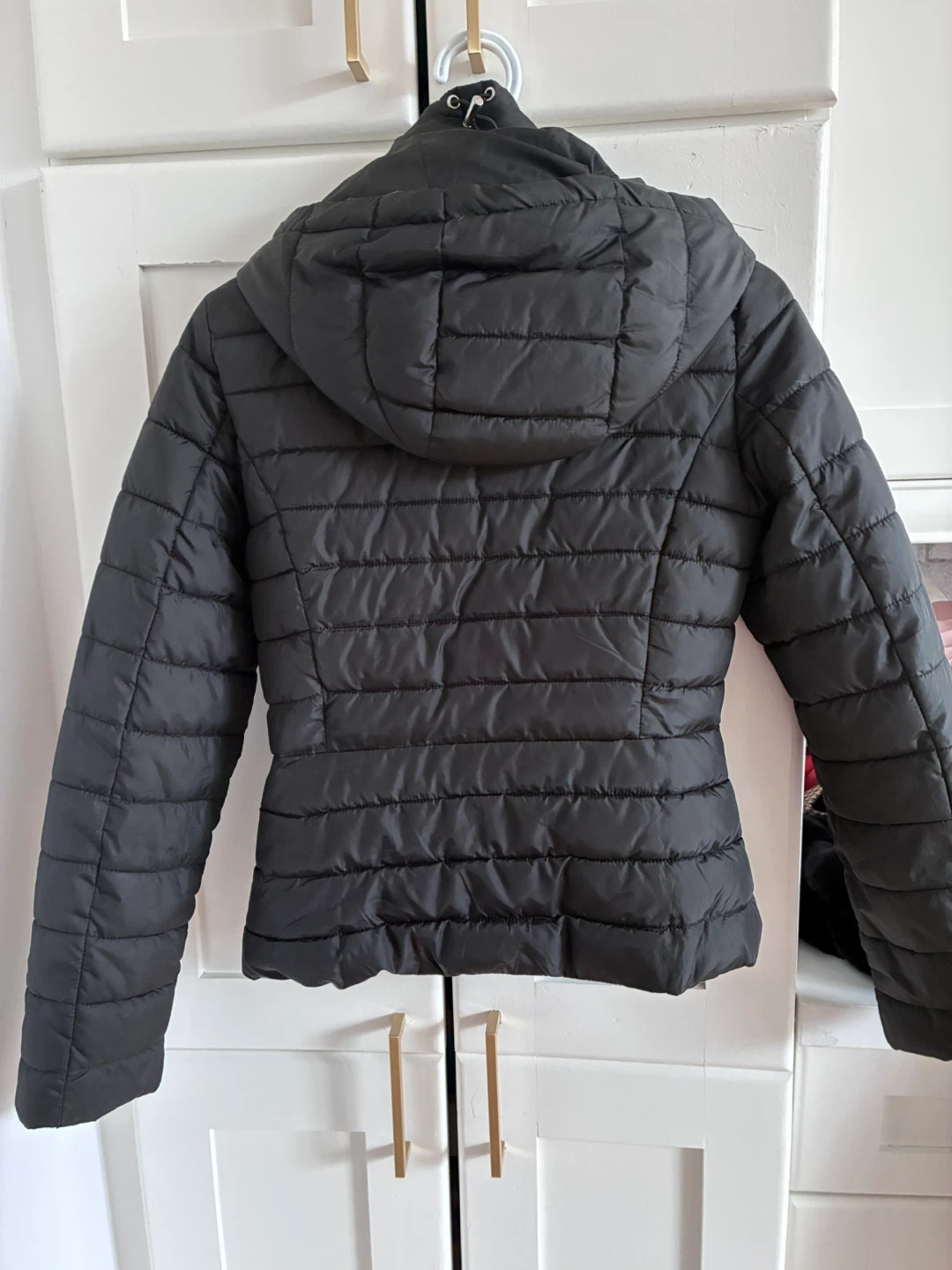 Zara Puffer Jacket - Black, Size XS - photo 3