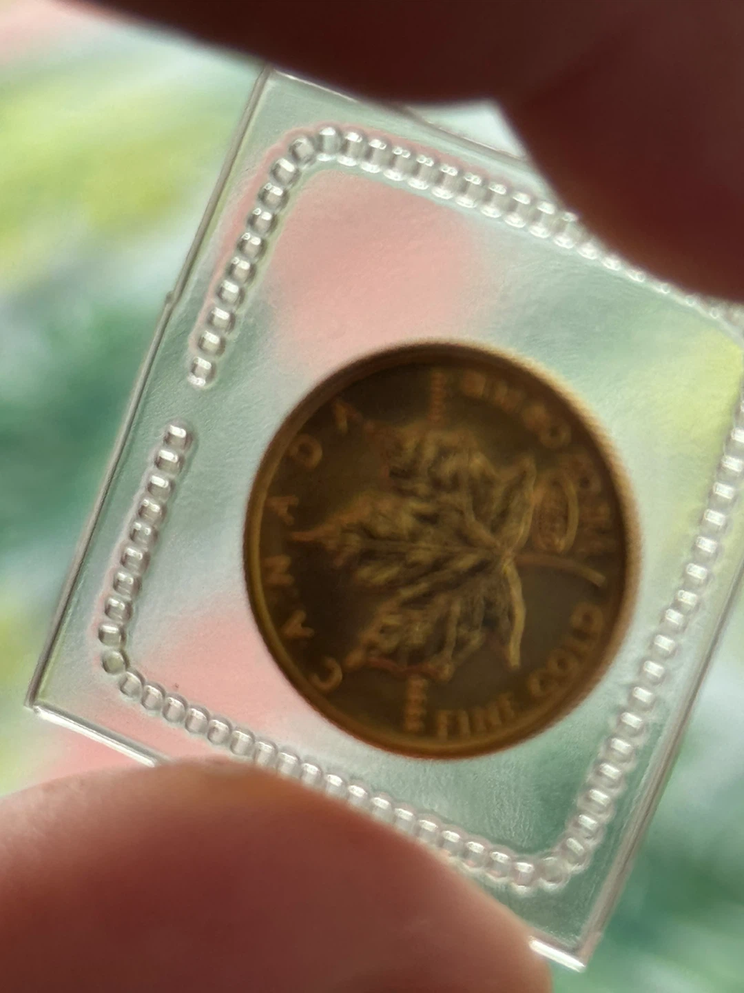 3 gram 24 karat gold coin canada maple leaf - photo 2