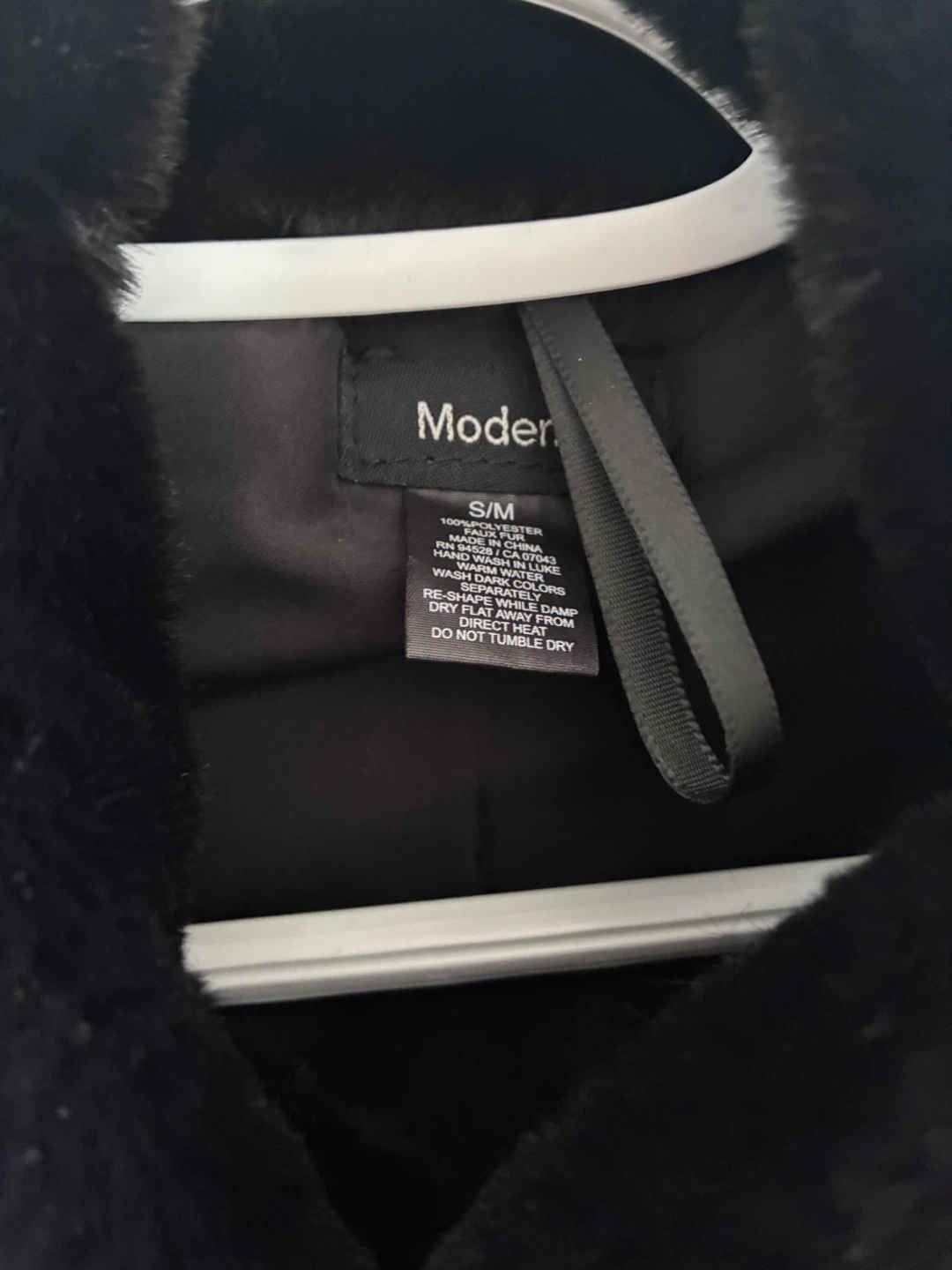 Black Faux Fur Jacket S/M - photo 2