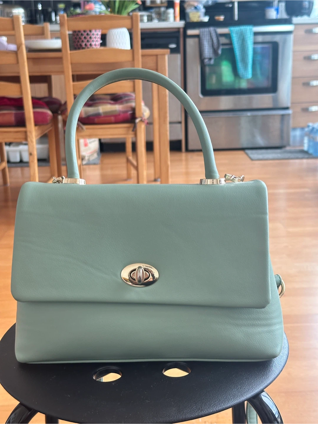 CODE Satchel Handbag - Sage Green