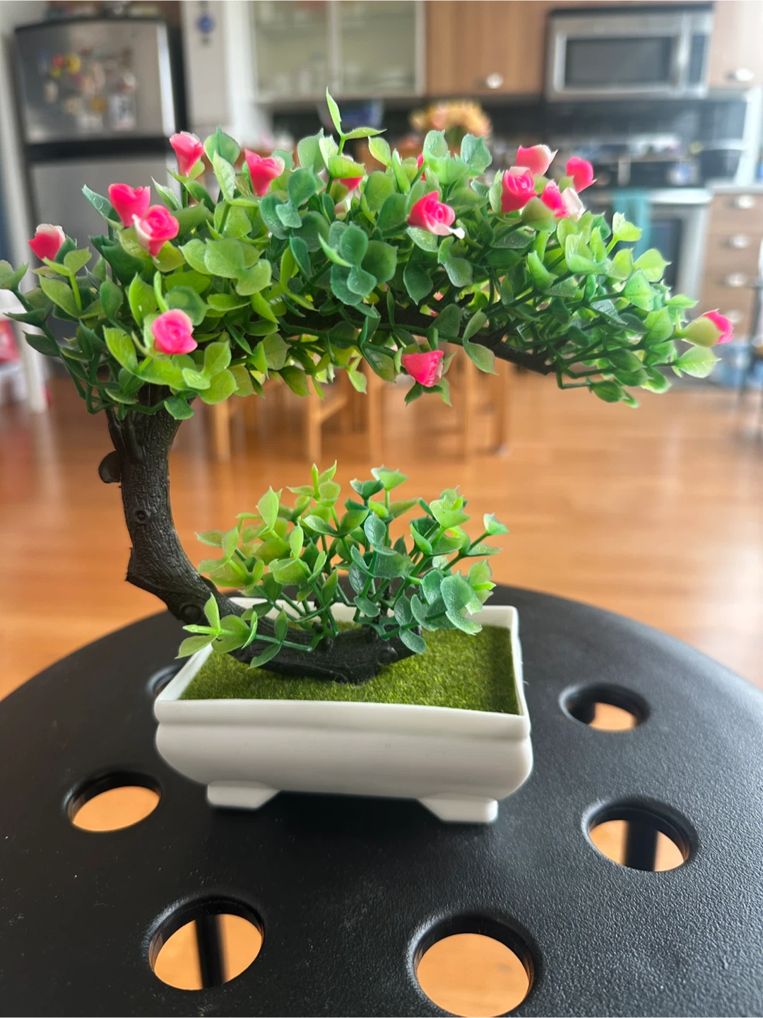 Artificial Bonsai Tree with Pink Roses