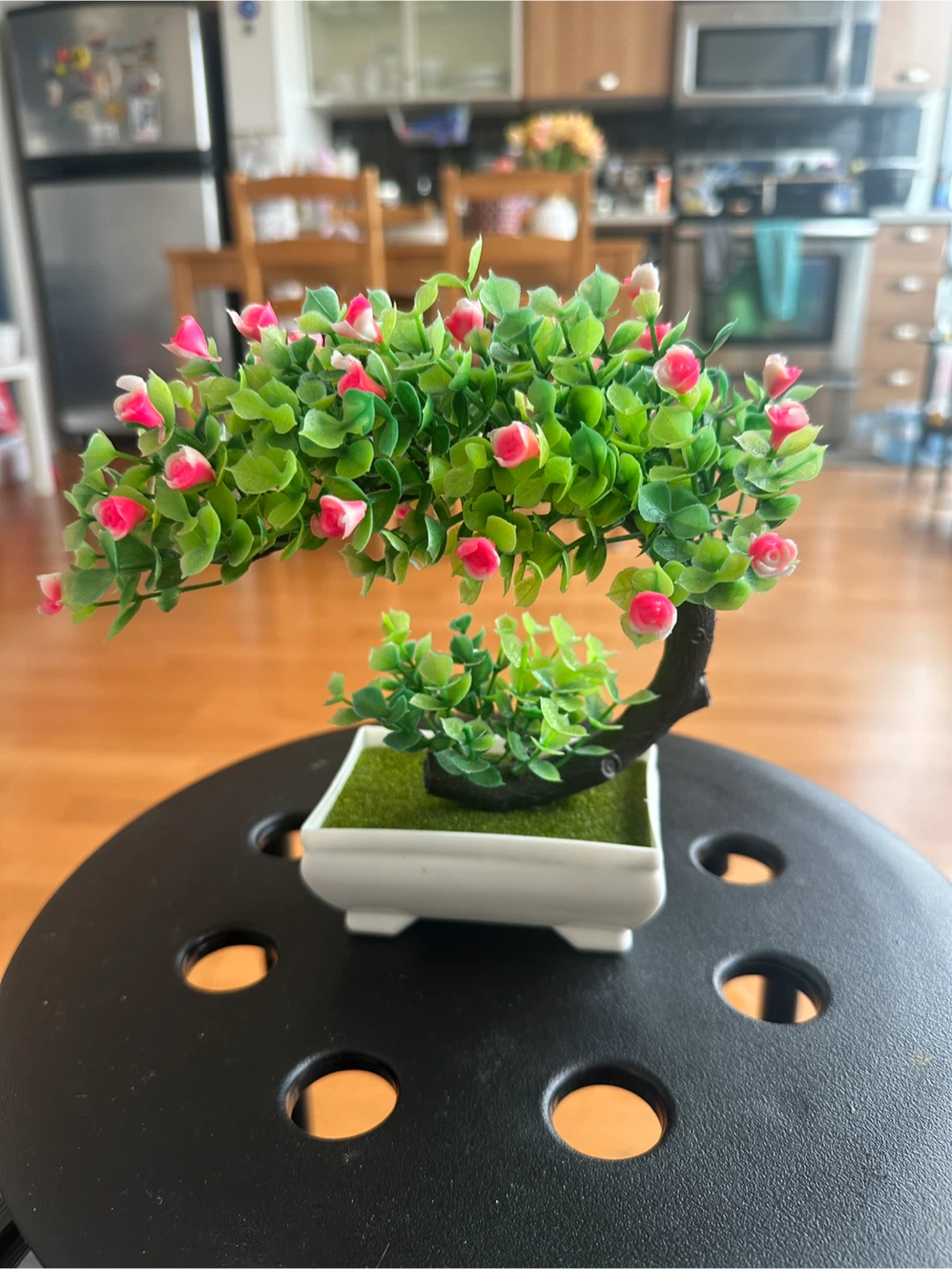 Artificial Bonsai Tree with Pink Roses - photo 2