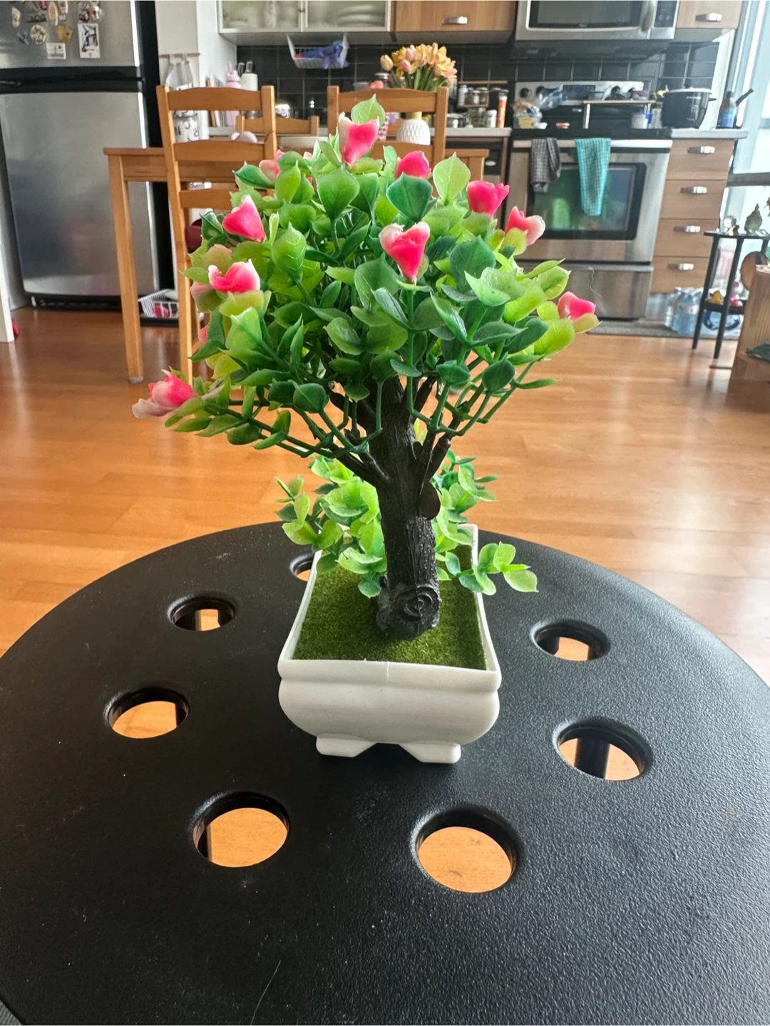 Artificial Bonsai Tree with Pink Roses - photo 3