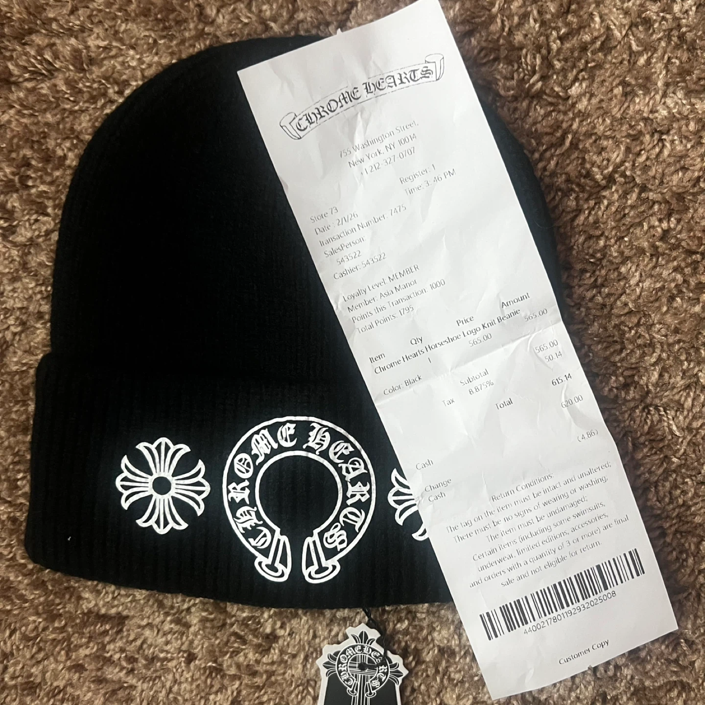Chrome Hearts Black Horseshoe Beanie - photo 4