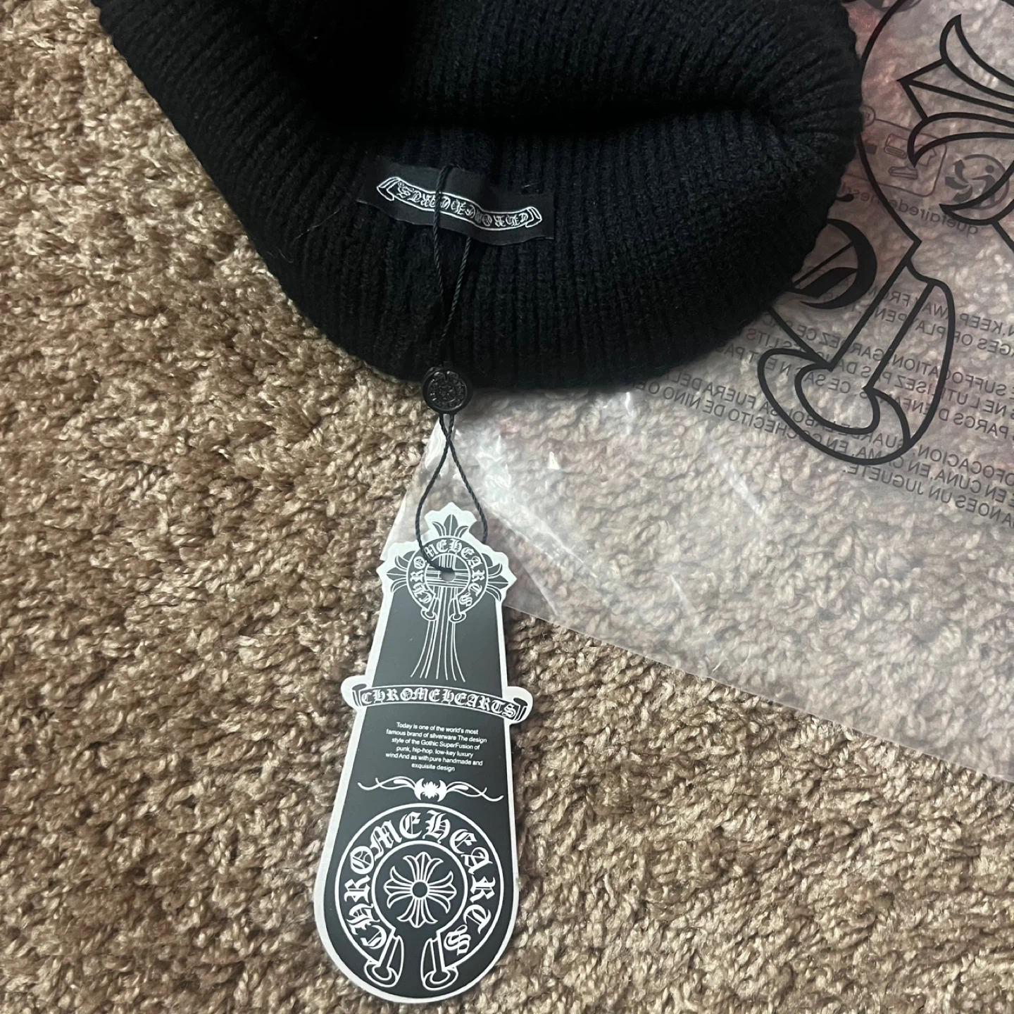 Chrome Hearts Black Horseshoe Beanie - photo 5