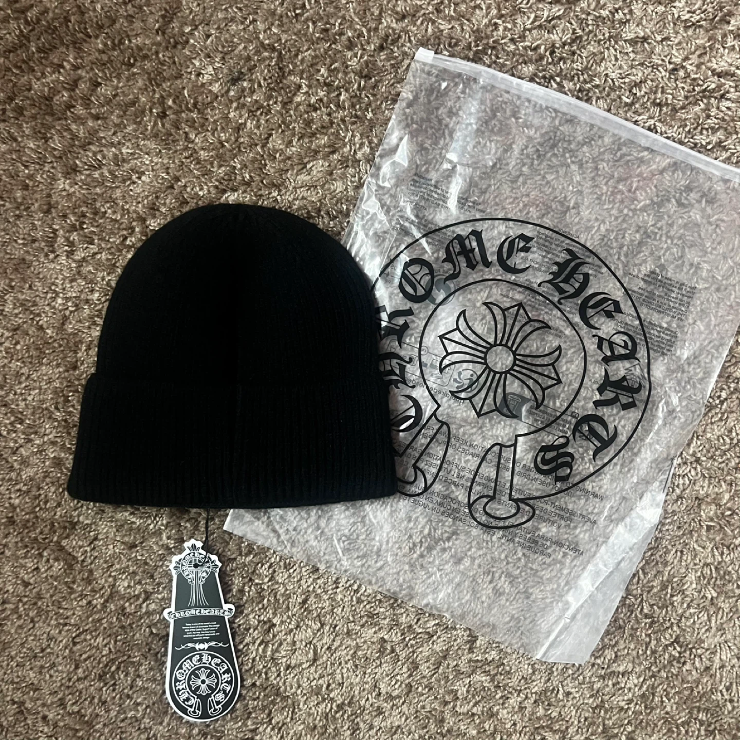 Chrome Hearts Black Horseshoe Beanie - photo 3