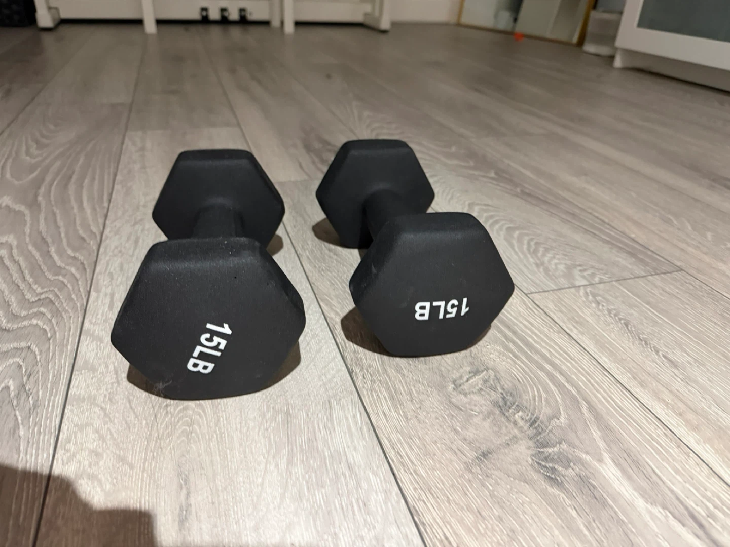 Pair of 15lb Hex Dumbbells - photo 3