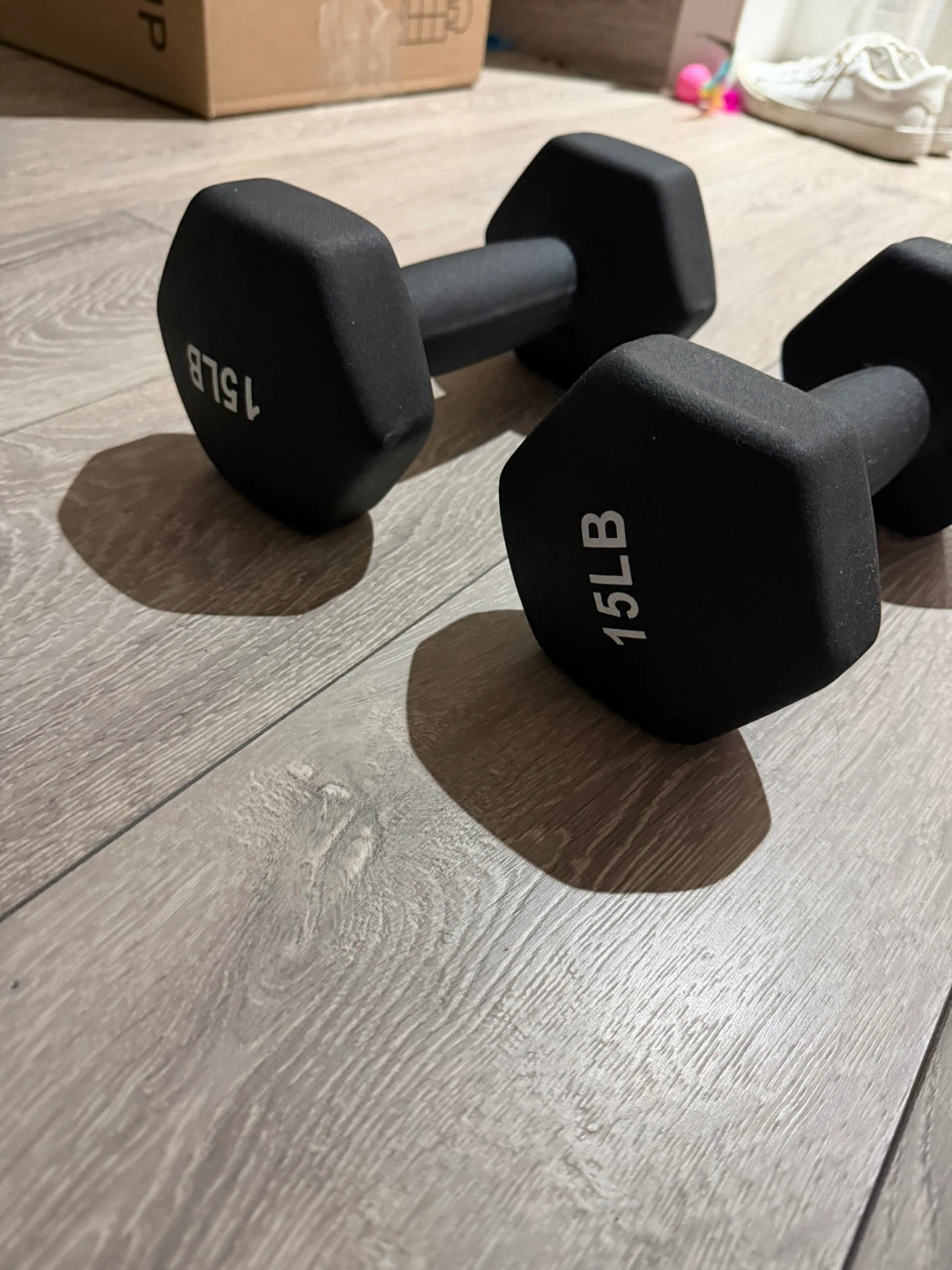 Pair of 15lb Hex Dumbbells - photo 2