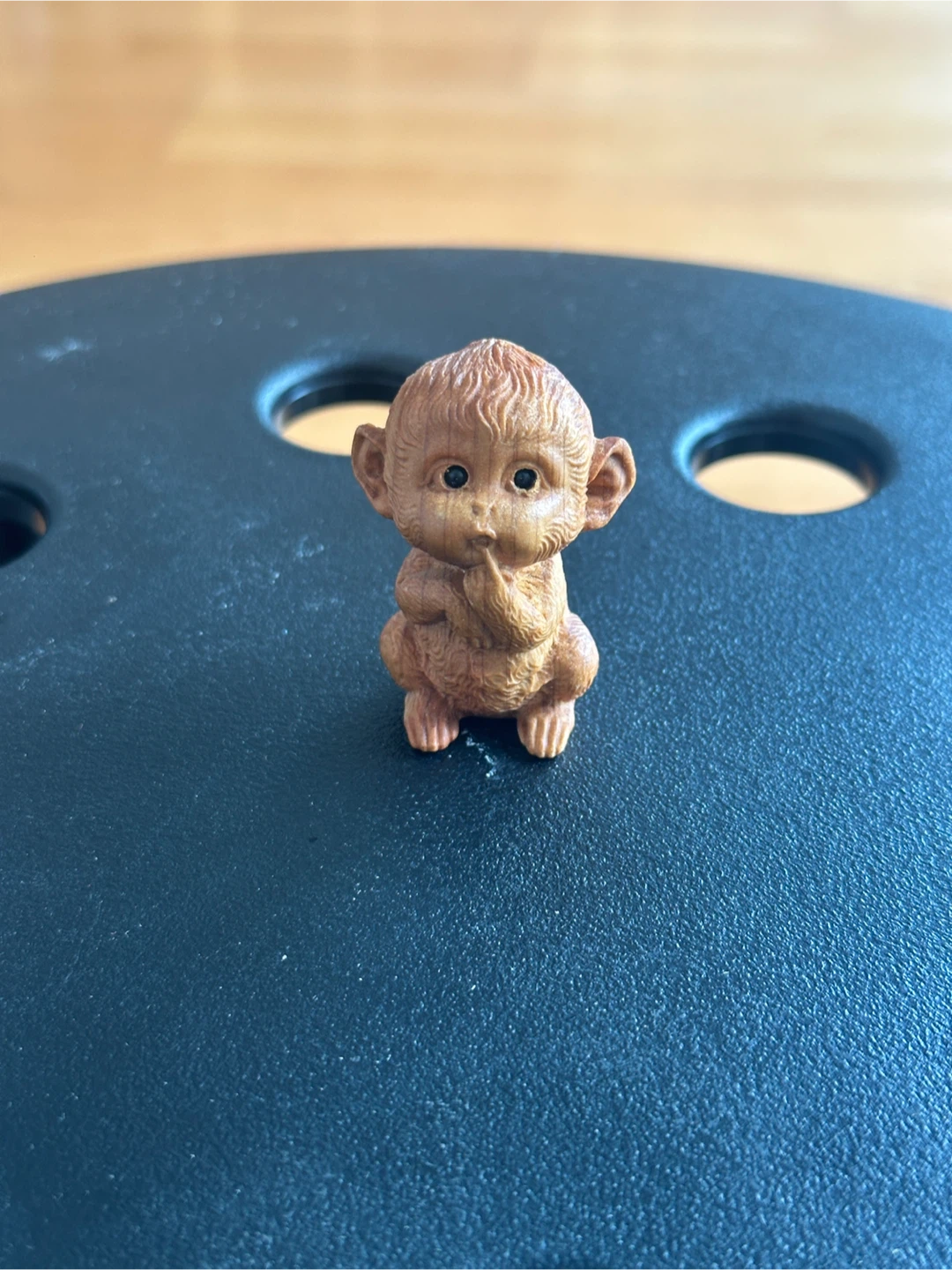 Small Wooden Monkey Figurine