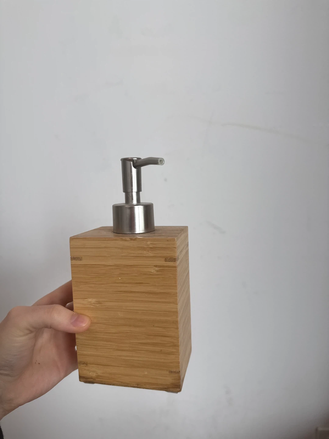 Bamboo Soap Dispenser with Stainless Steel Pump - photo 2