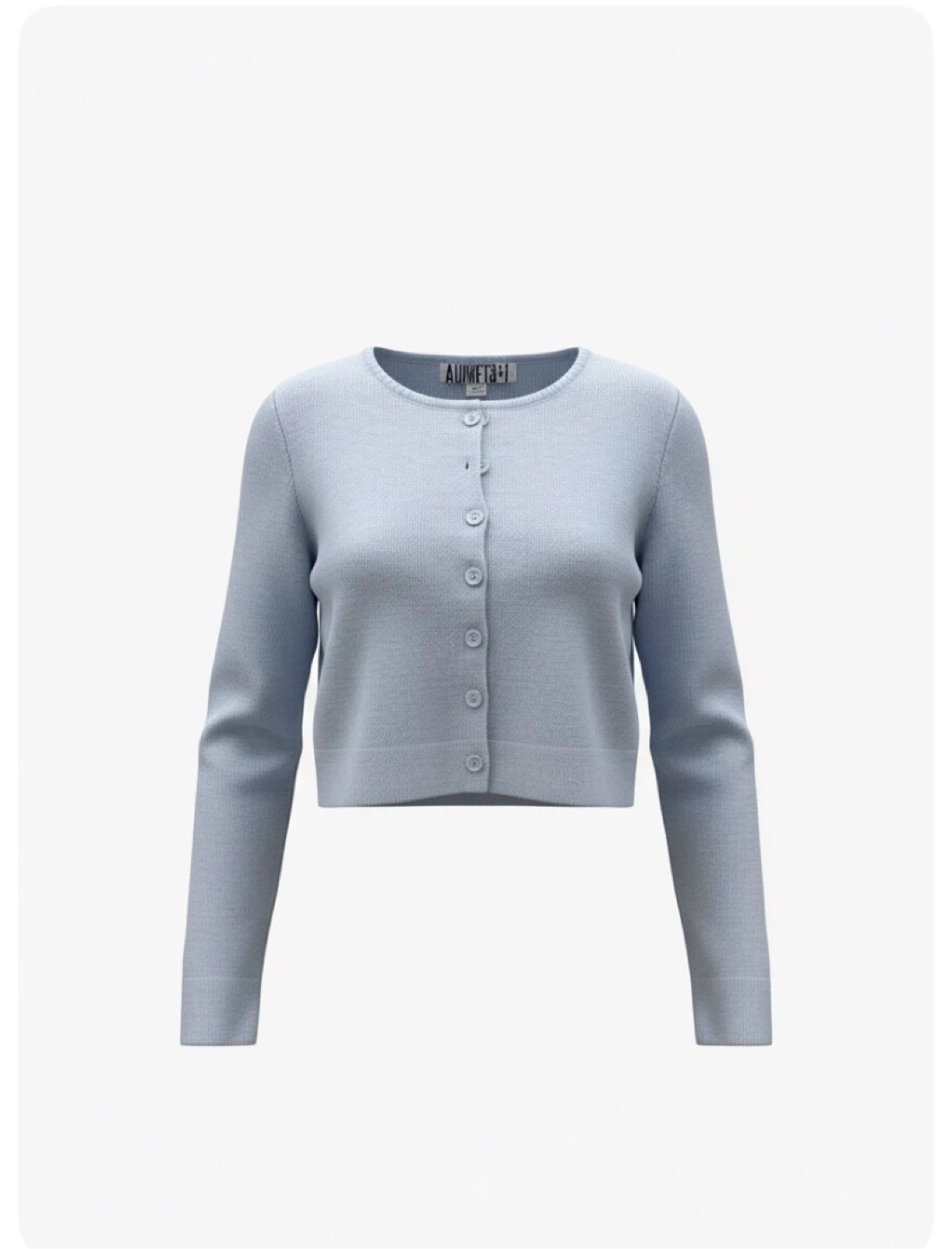 Audrey3+ Light Gray  Cropped Cardigan - photo 2