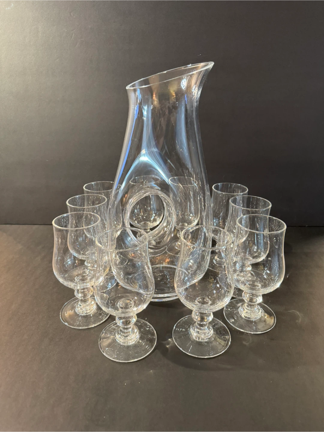 Glass Pitcher and 10 Glasses Set - photo 2