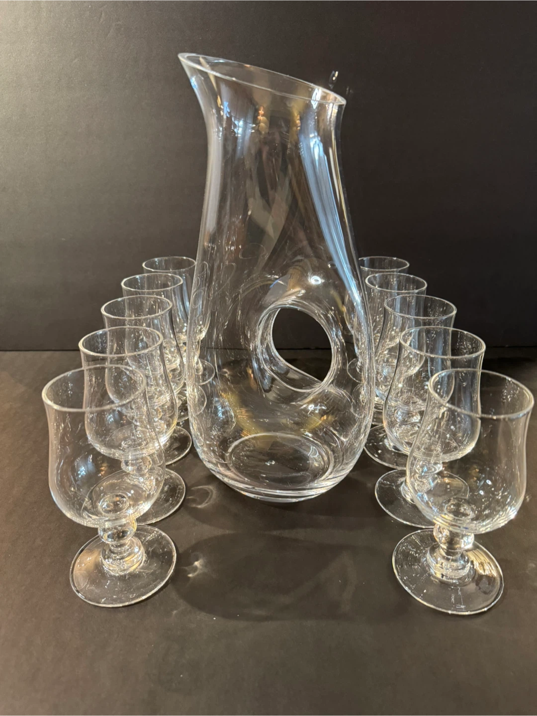 Glass Pitcher and 10 Glasses Set