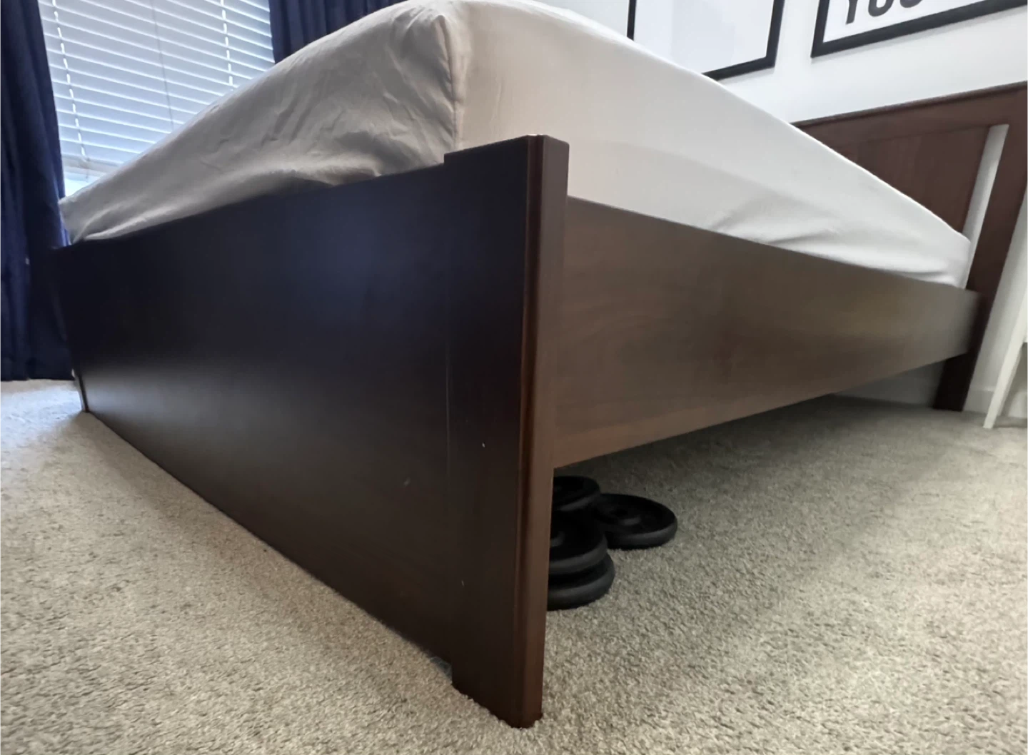 Dark brown Queen Bed Frame - photo 3
