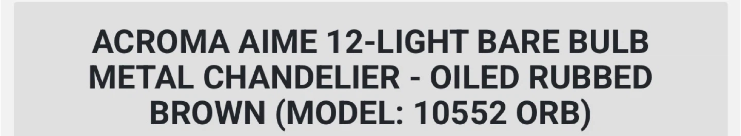 ACROMA AIME 12-Light Metal Chandelier - 40 Inch - photo 3
