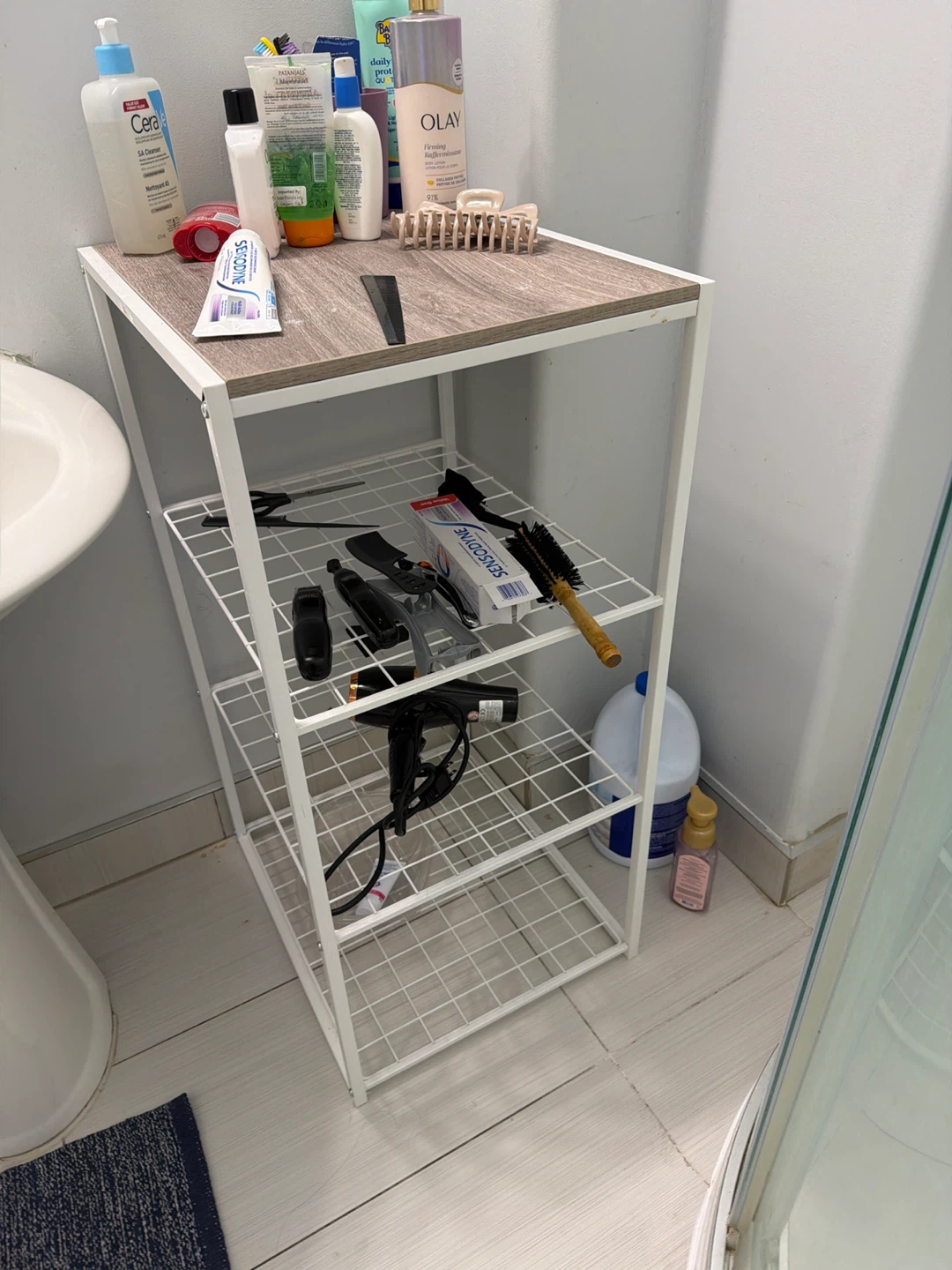 White 3-Shelf Bathroom Storage Unit quality-2