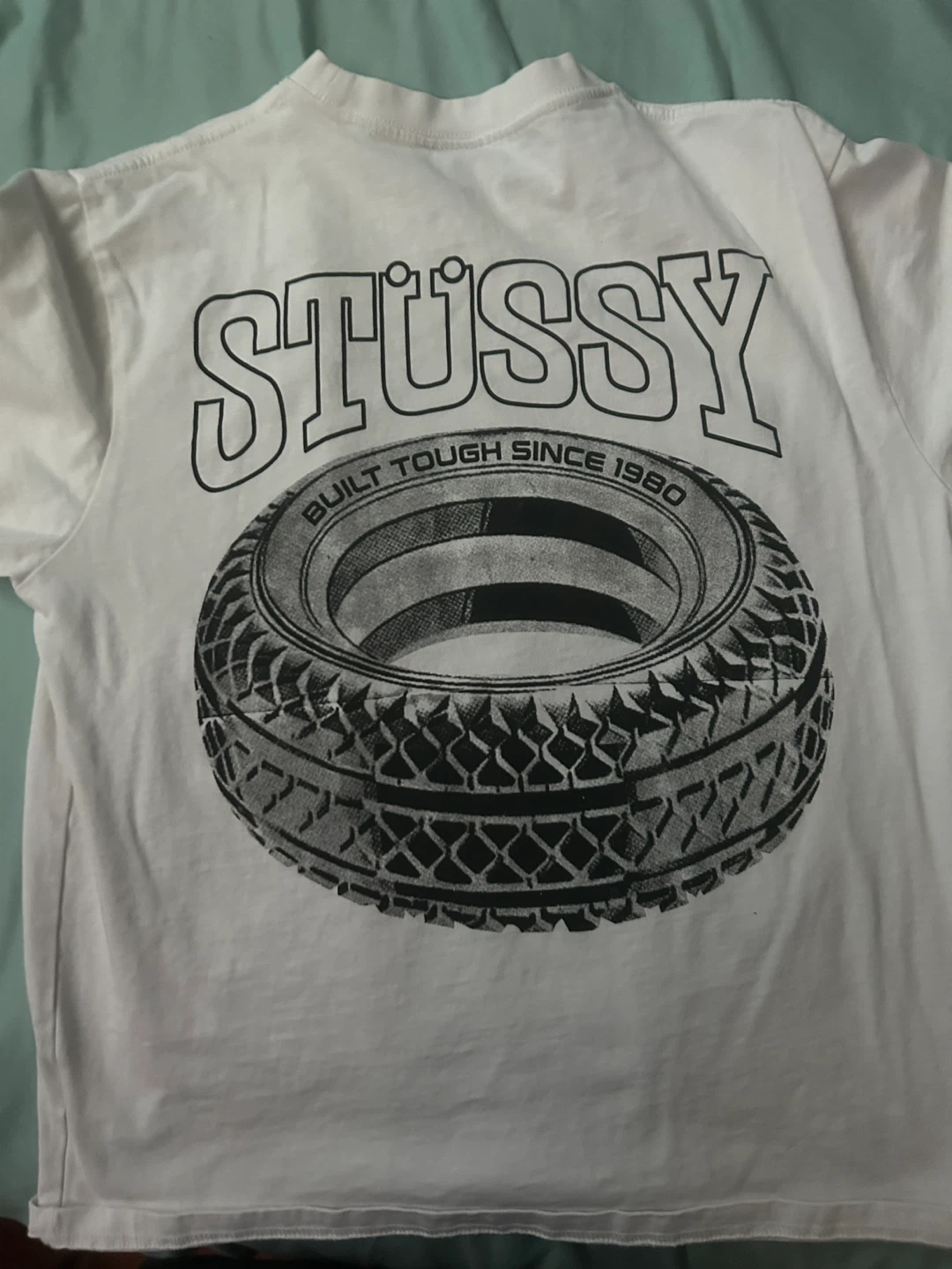 Stüssy "Built Tough Since 1980" Tire Graphic T-Shirt - photo 2