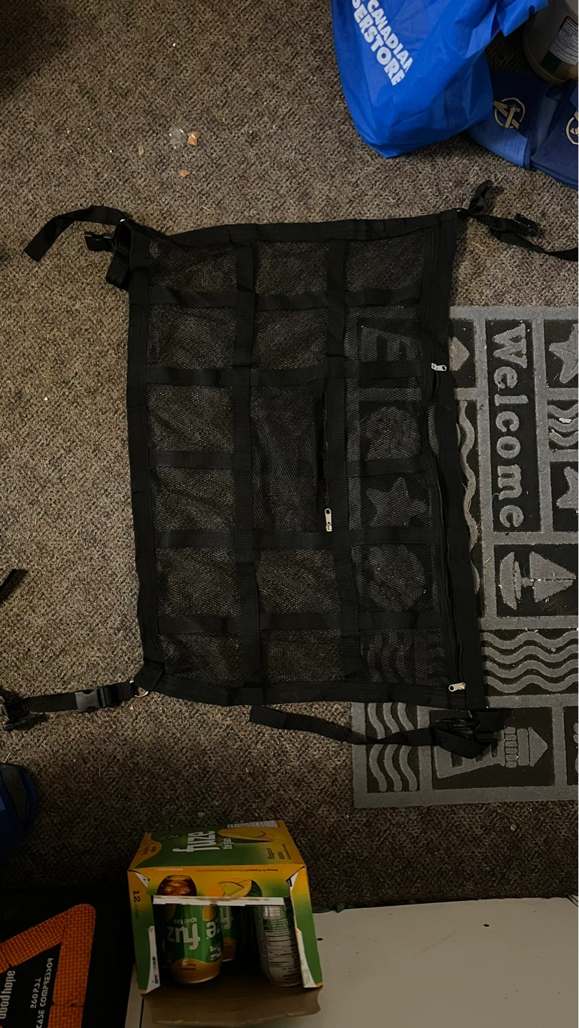 Black Car Backseat Organizer Mesh Net