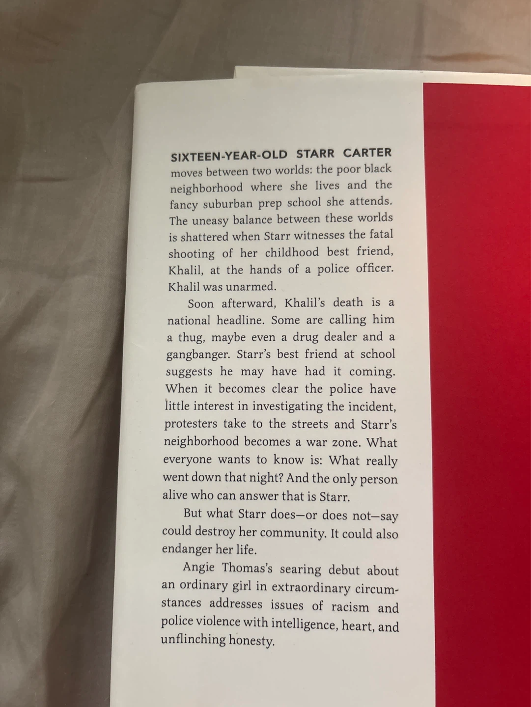 The Hate U Give by Angie Thomas hardcover - photo 3